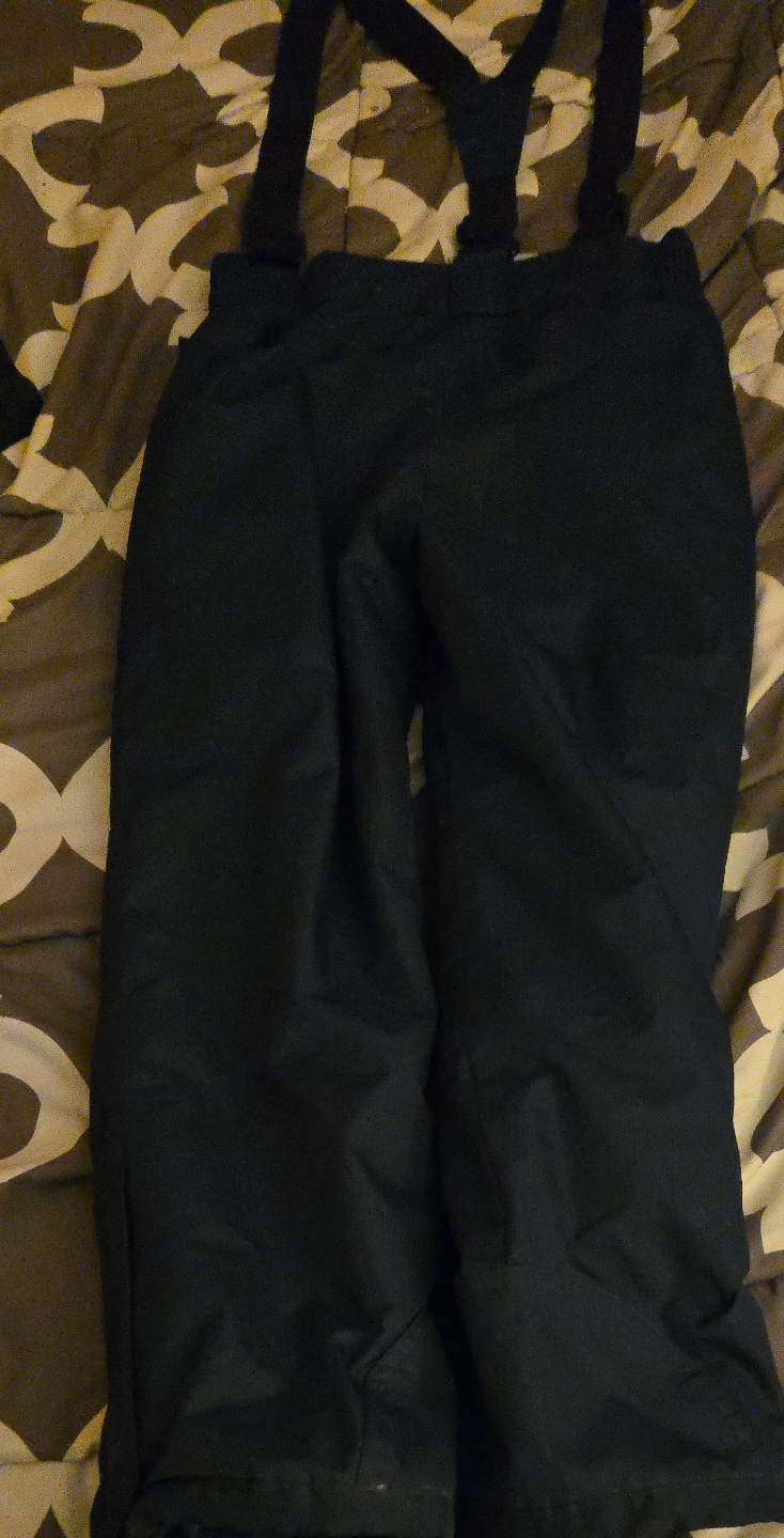 Black Snow Pants with suspenders thumbnail