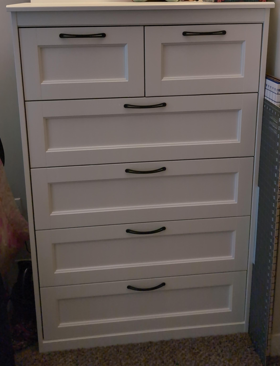 White 6-Drawer Tall Chest of Drawers thumbnail