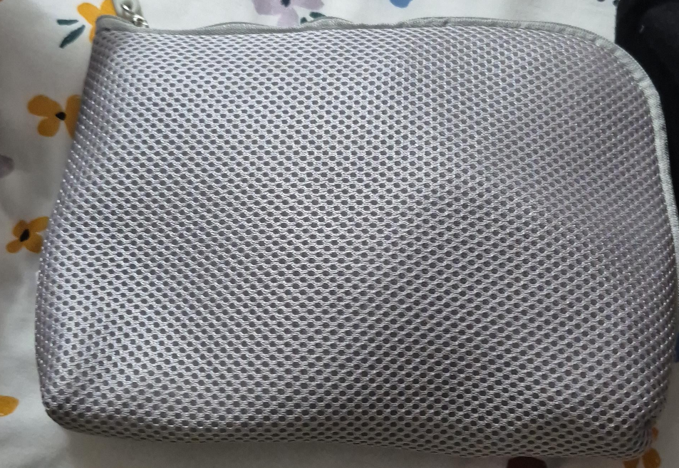 Gray Mesh Electronic Bag