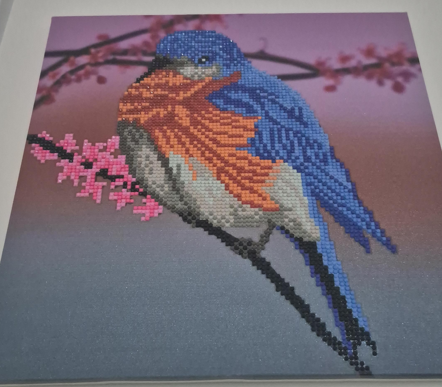 Bluebird diamond painting art