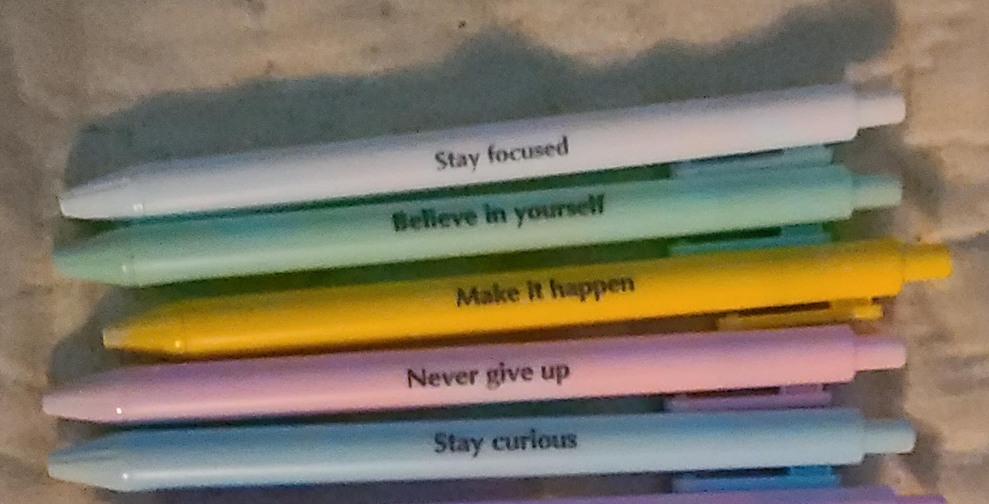 Pastel Colour Motivational Pens thumbnail