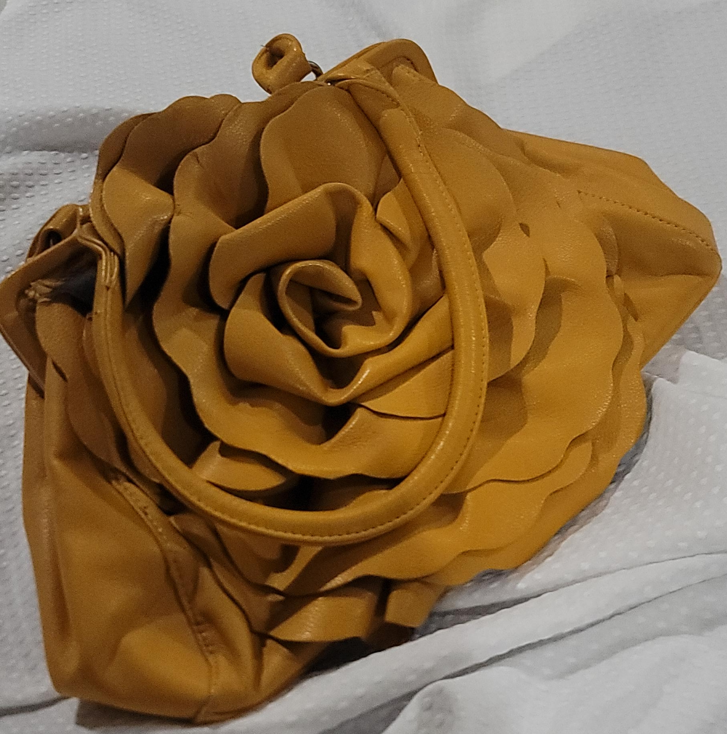 Mustard Yellow Rose Handbag