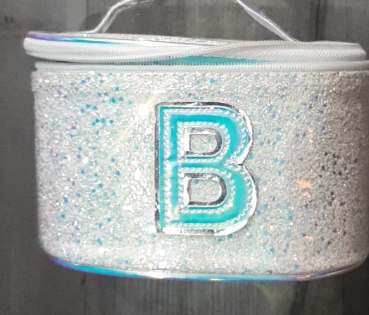 Glitter Cosmetic Bag - Initial B thumbnail