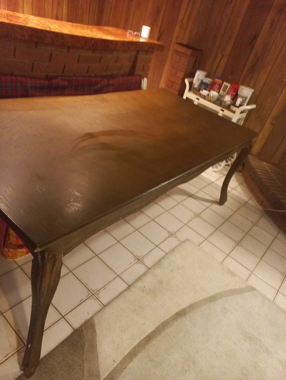 Large Dark Wood Dining Table thumbnail