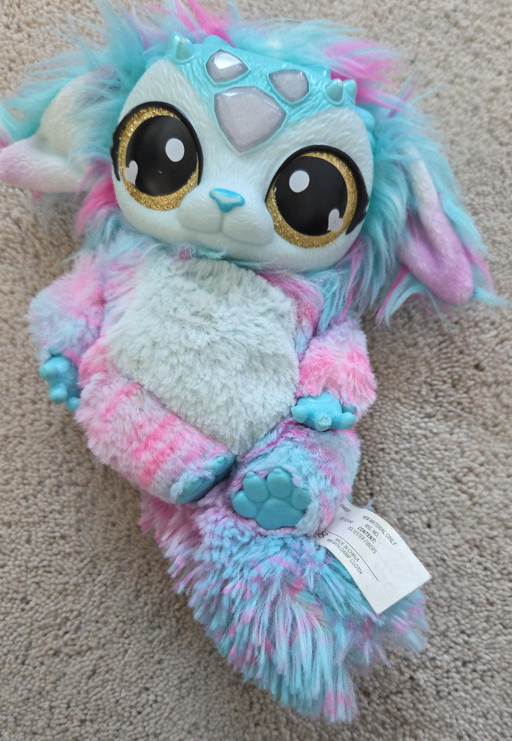 Cute Fuzzy Pastel Creature Plush Toy thumbnail