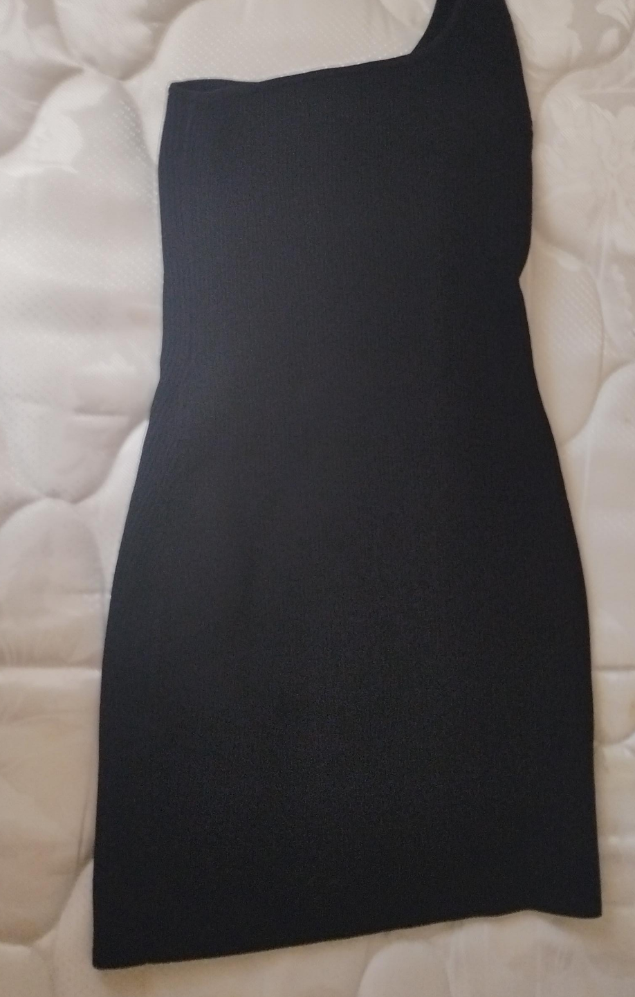 Babaton Black One-Shoulder Mini Dress Size Small thumbnail