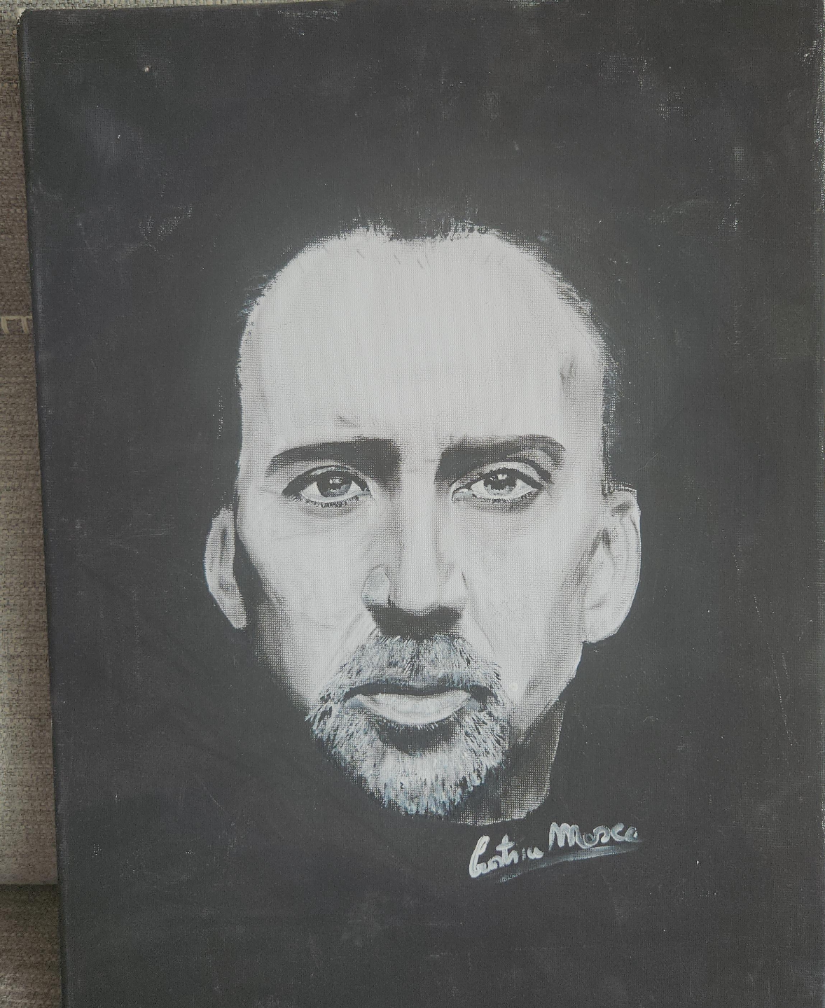 Nicolas Cage Portrait Painting