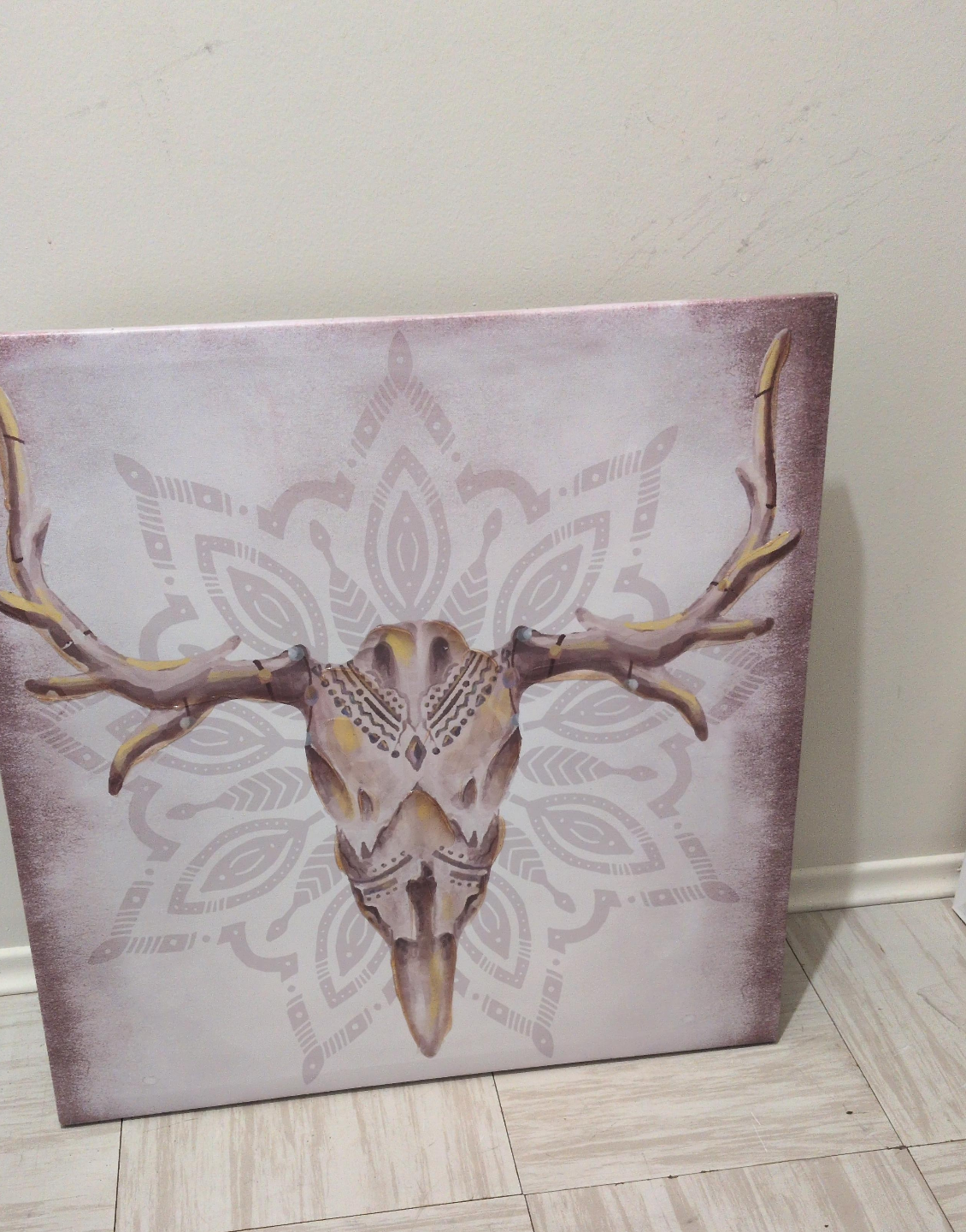 Boho Skull Canvas Art thumbnail