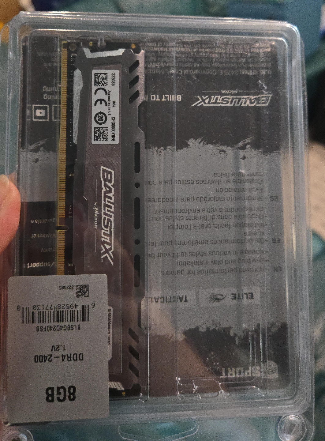 Ballistix 8GB DDR4-2400 RAM thumbnail