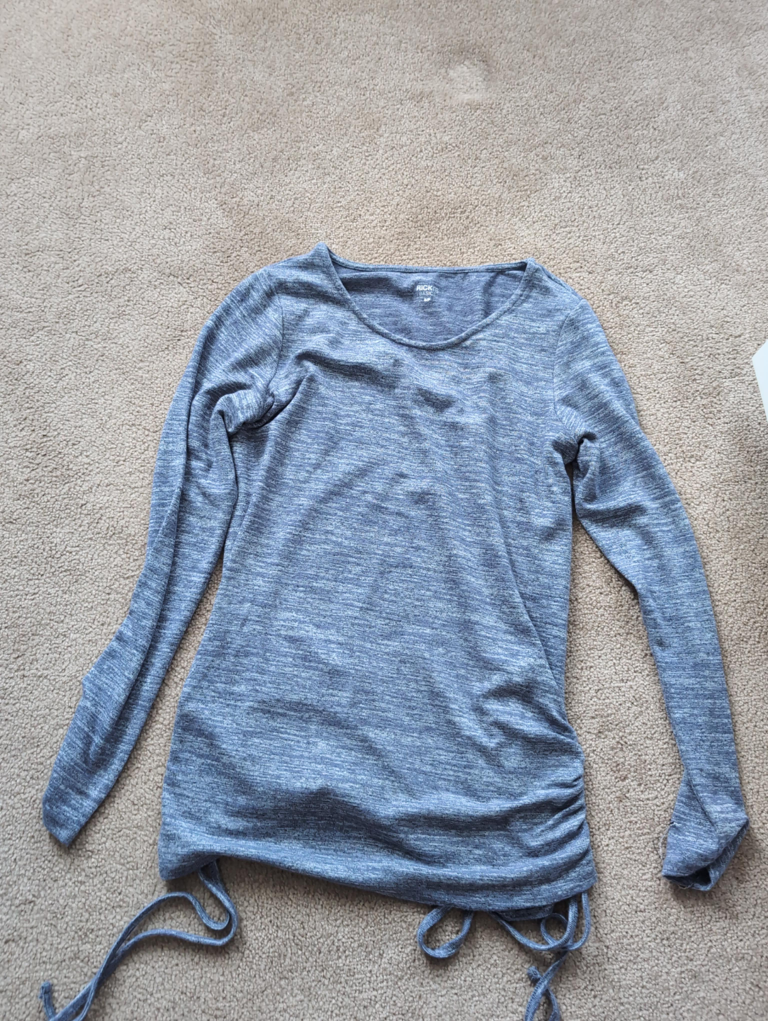 Women's long sleeve drawstring shirt thumbnail