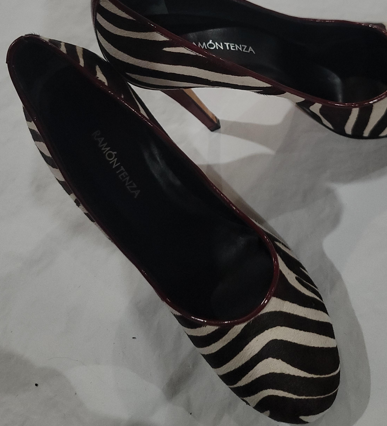 Ramón Tenza Zebra Print Heels