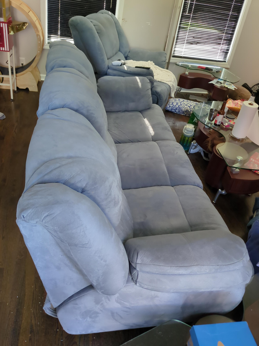 Lazy boy and reclining three wide sofa set