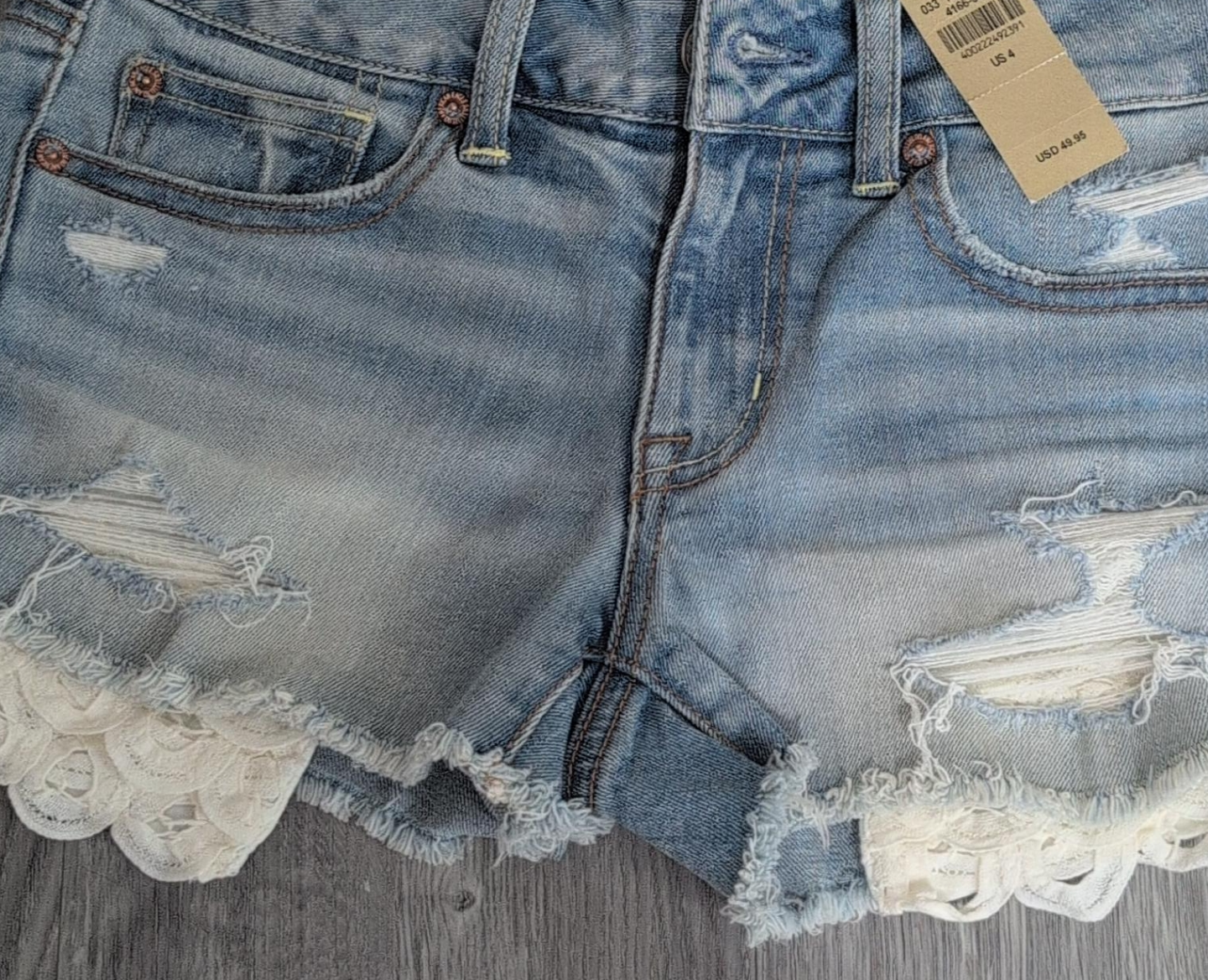 American Eagle Distressed Denim Shorts thumbnail