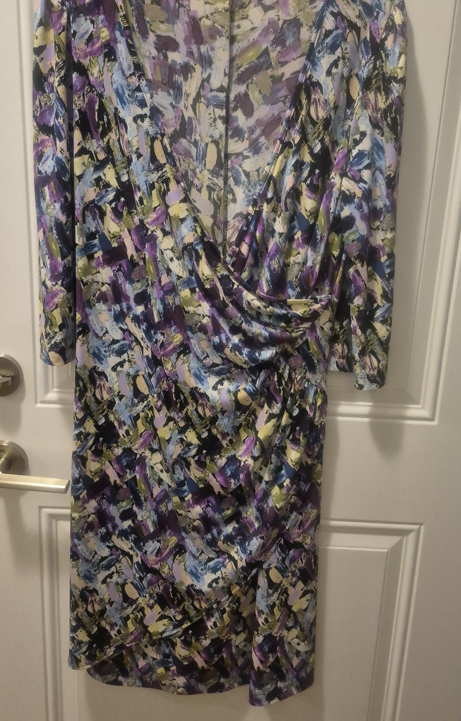 Women's Abstract Print Wrap Dress thumbnail