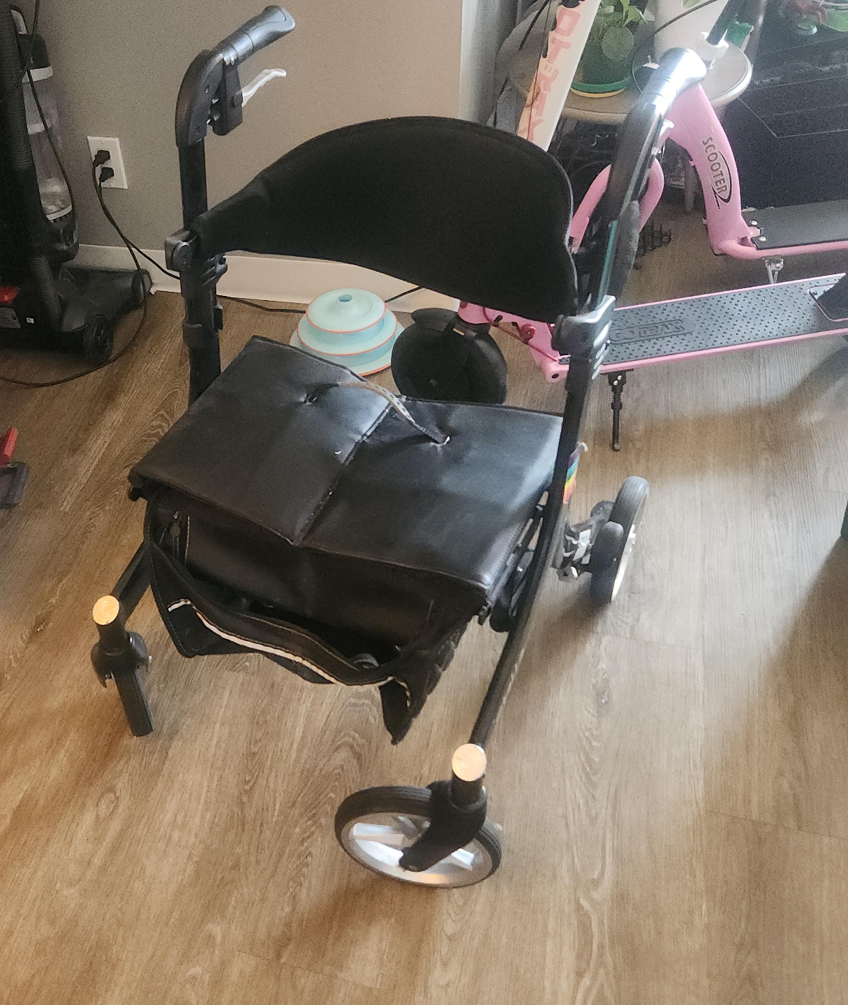 Rolling Walker with Seat & Basket