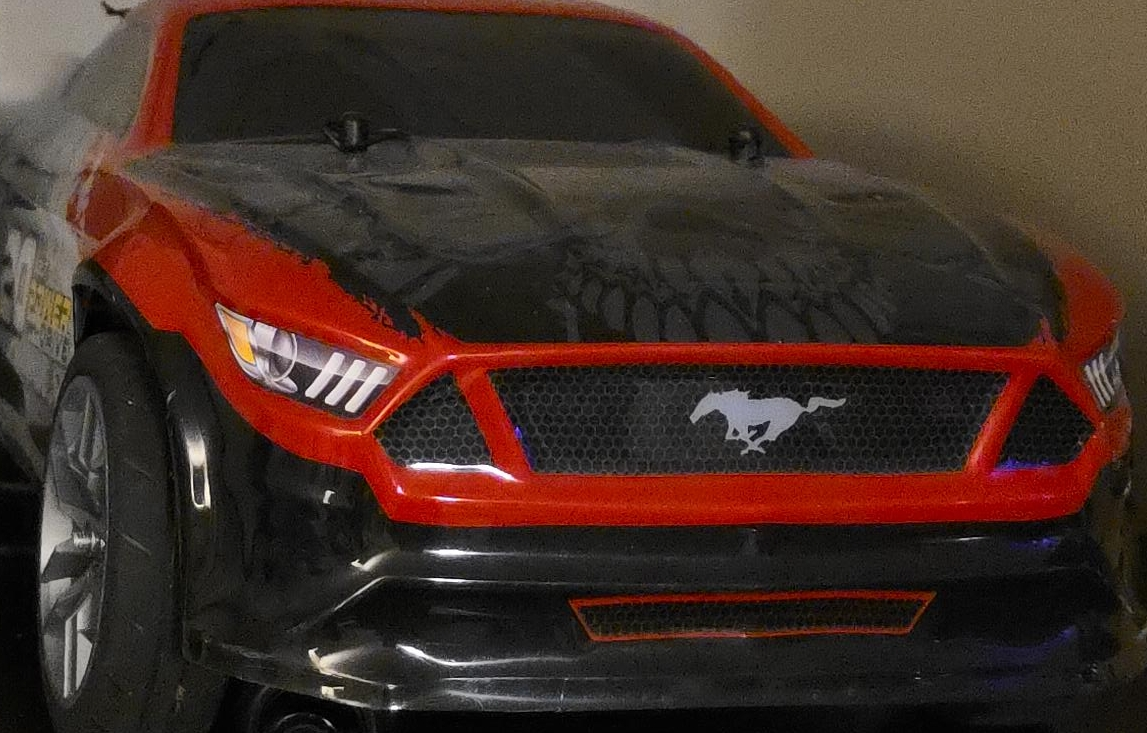 Red & Black Ford Mustang RC Car w/ remote