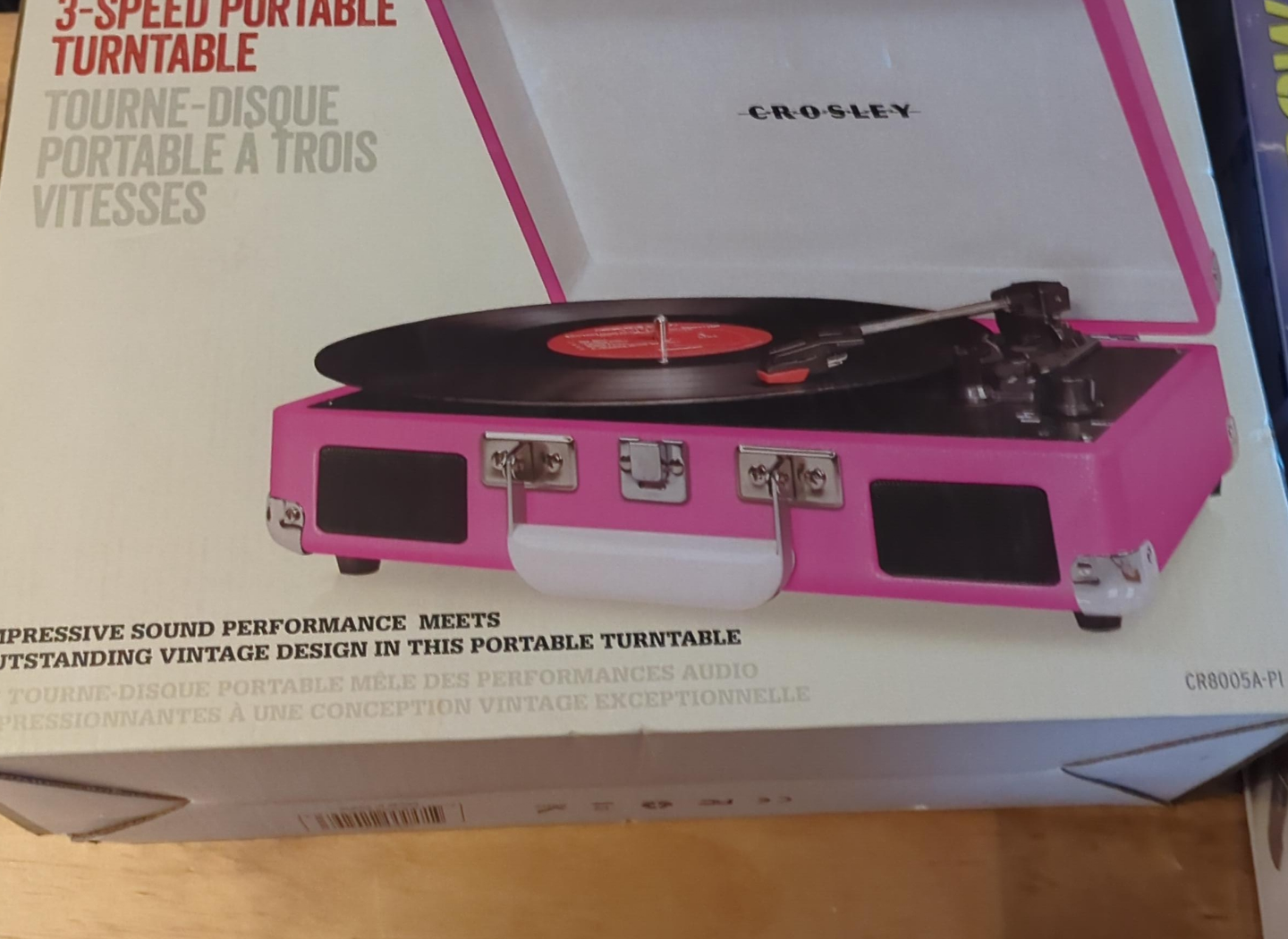 Pink Crosley 3-Speed Portable Turntable thumbnail