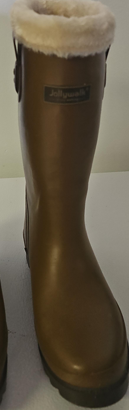 Jollywalk Brown Faux Fur Trimmed Boots thumbnail