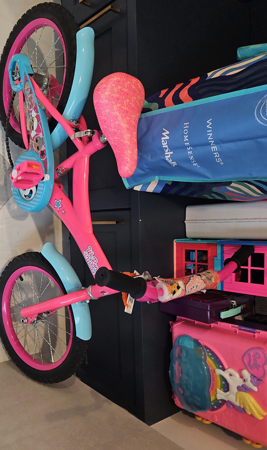 Girls' Pink and Teal 12" Bike thumbnail