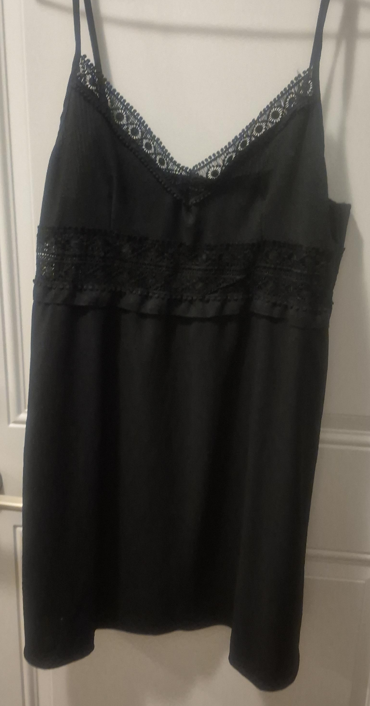 Black Lace Trim Cami dress thumbnail