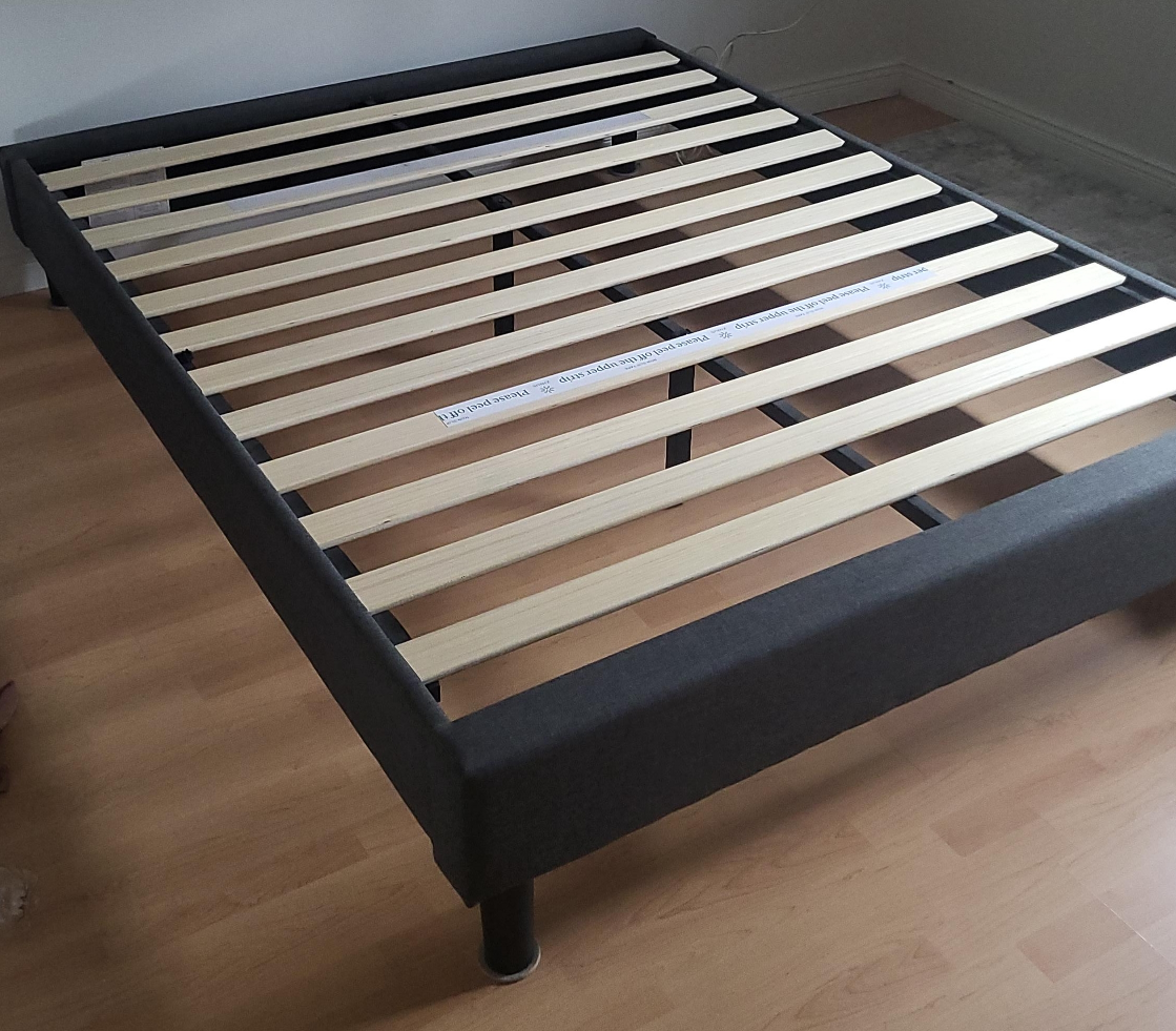 Queen Size Bed Frame - Blue Grey