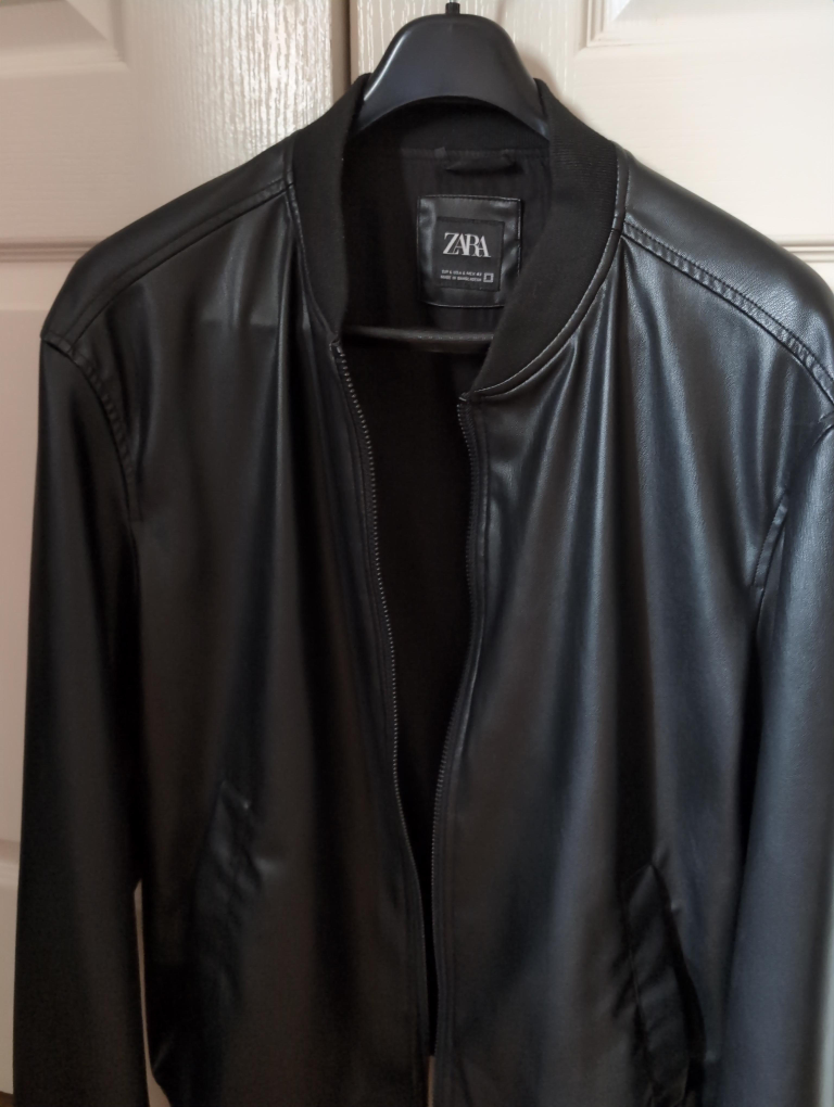 FAUX LEATHER BOMBER JACKET thumbnail