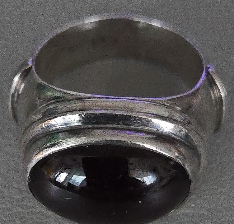 Vintage garnet silver Gemstone Ring thumbnail