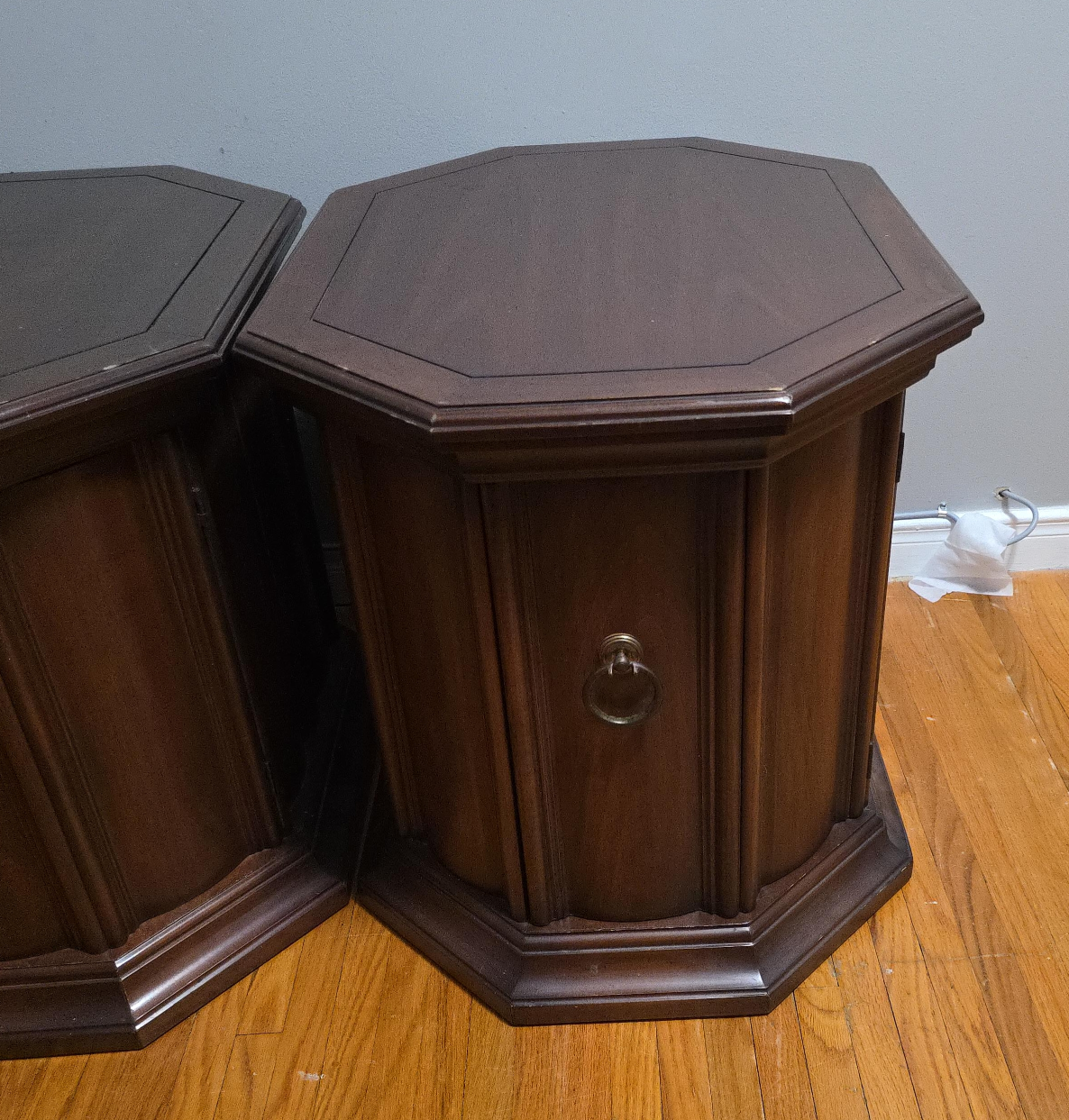 Pair of Vintage Octagon End Tables thumbnail