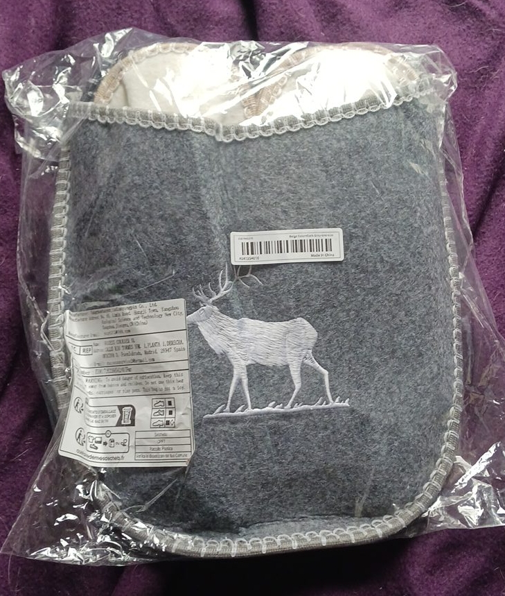 Cozy Grey Slippers thumbnail