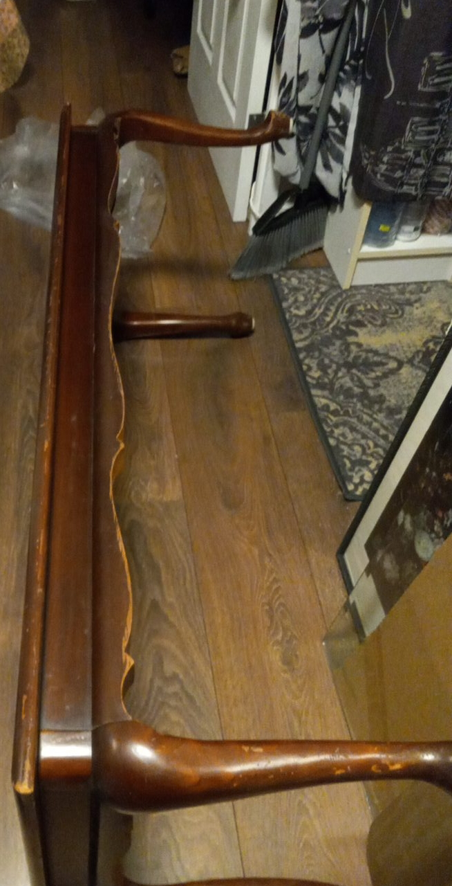 Vintage Wood & Glass Coffee Table thumbnail