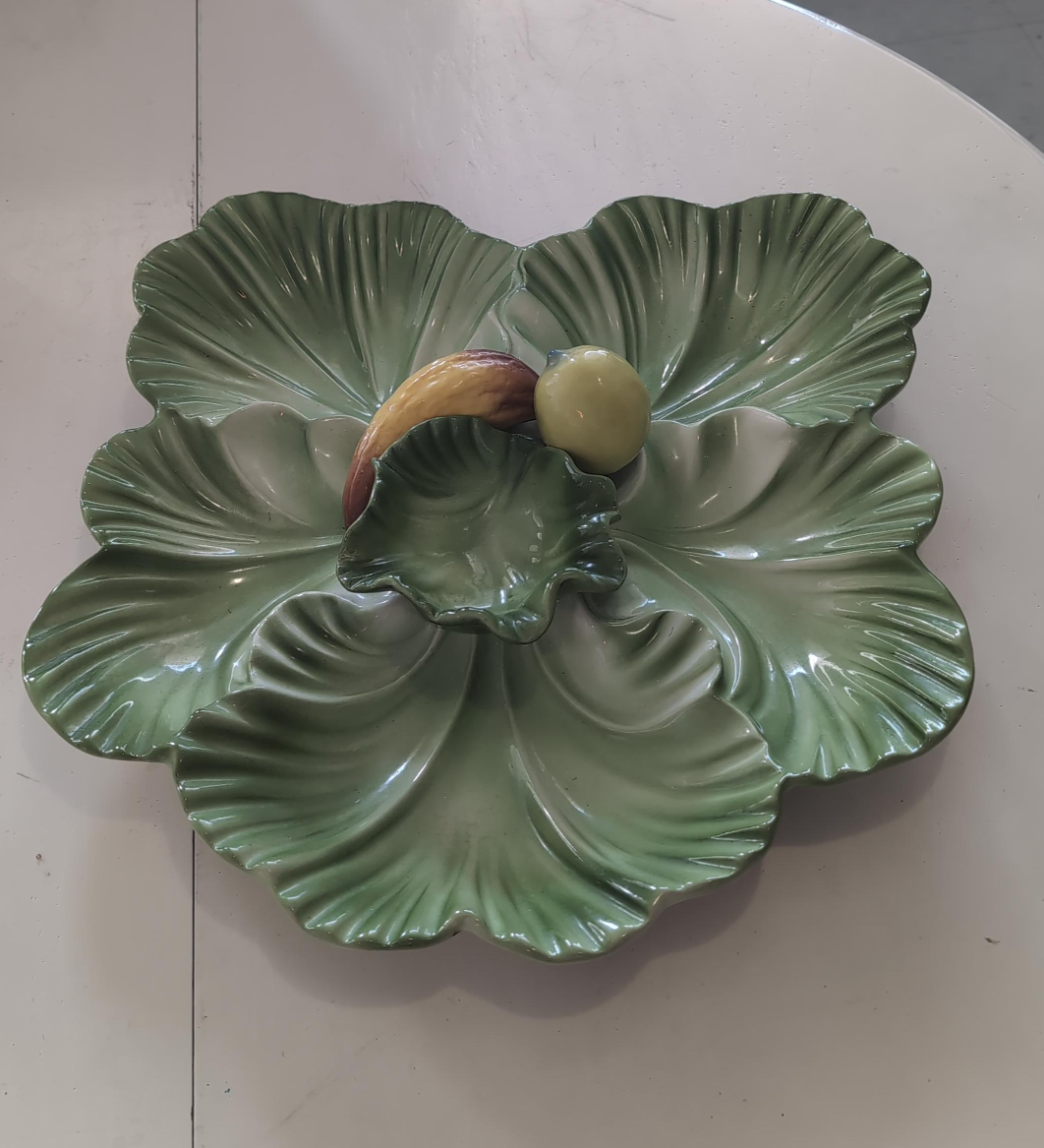 Napco Ceramic Cabbage Leaf Dish thumbnail