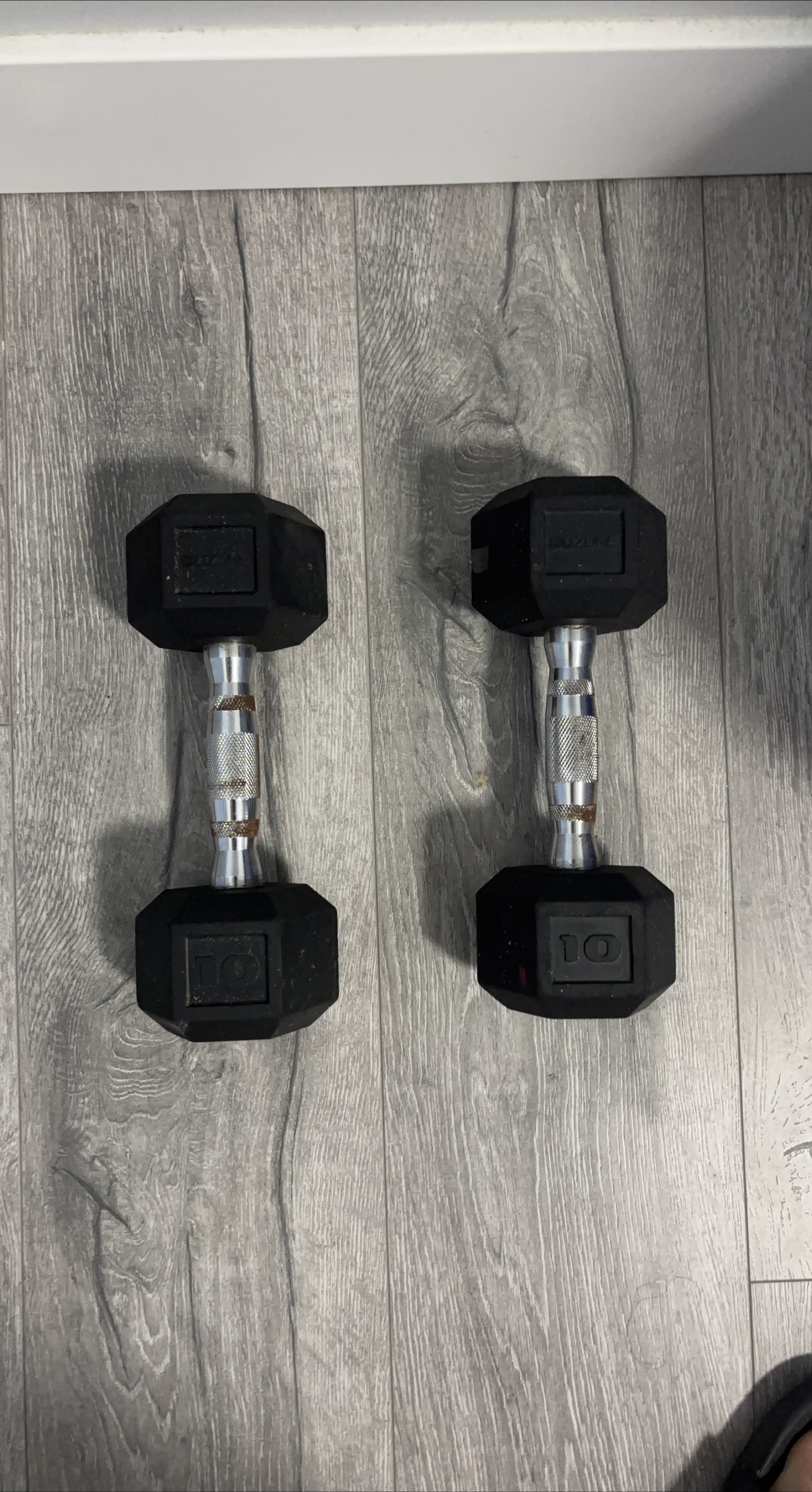 Pair of 10 lb Hex Dumbbells