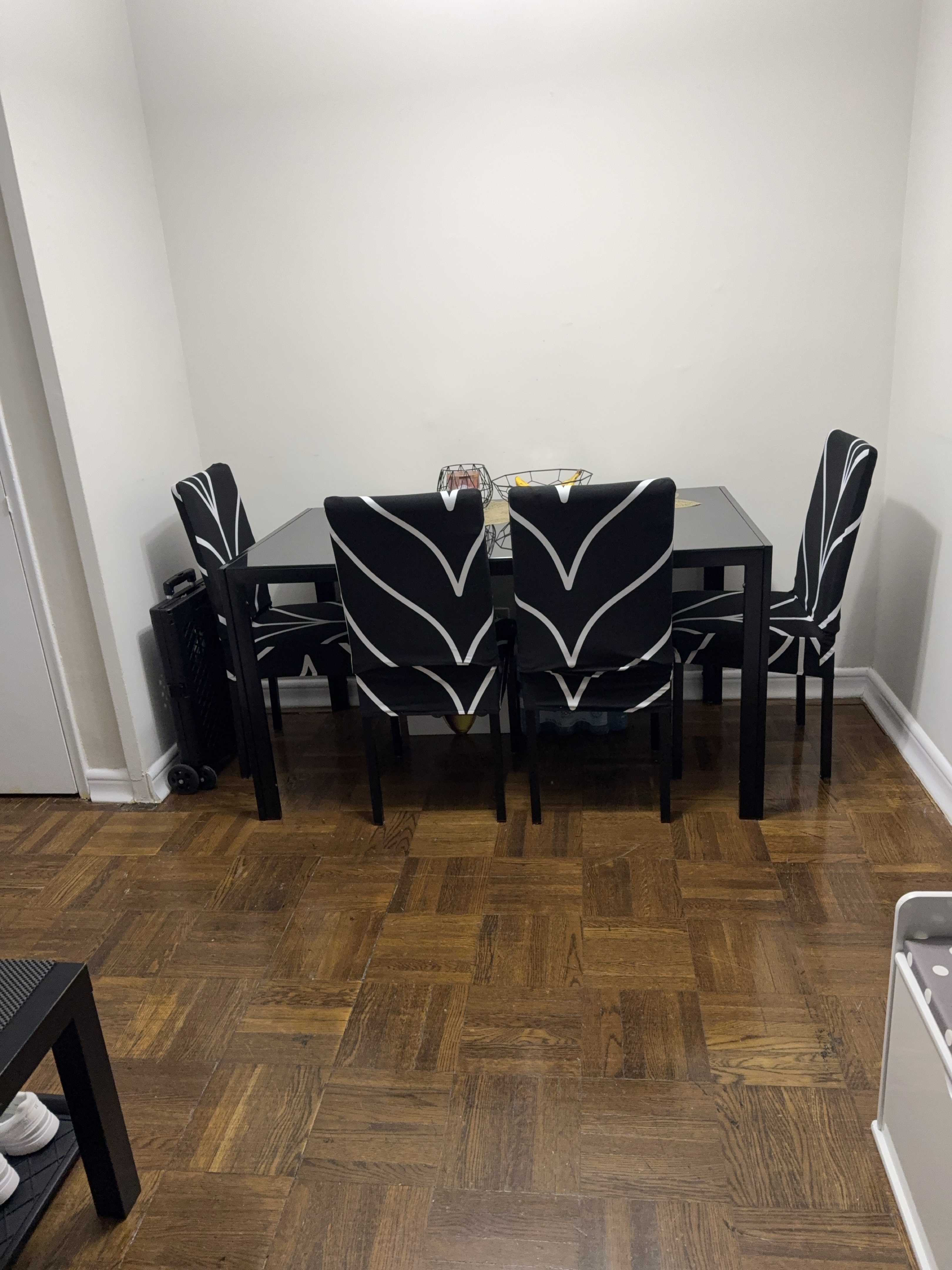 Black Dining Table with 4 Chairs