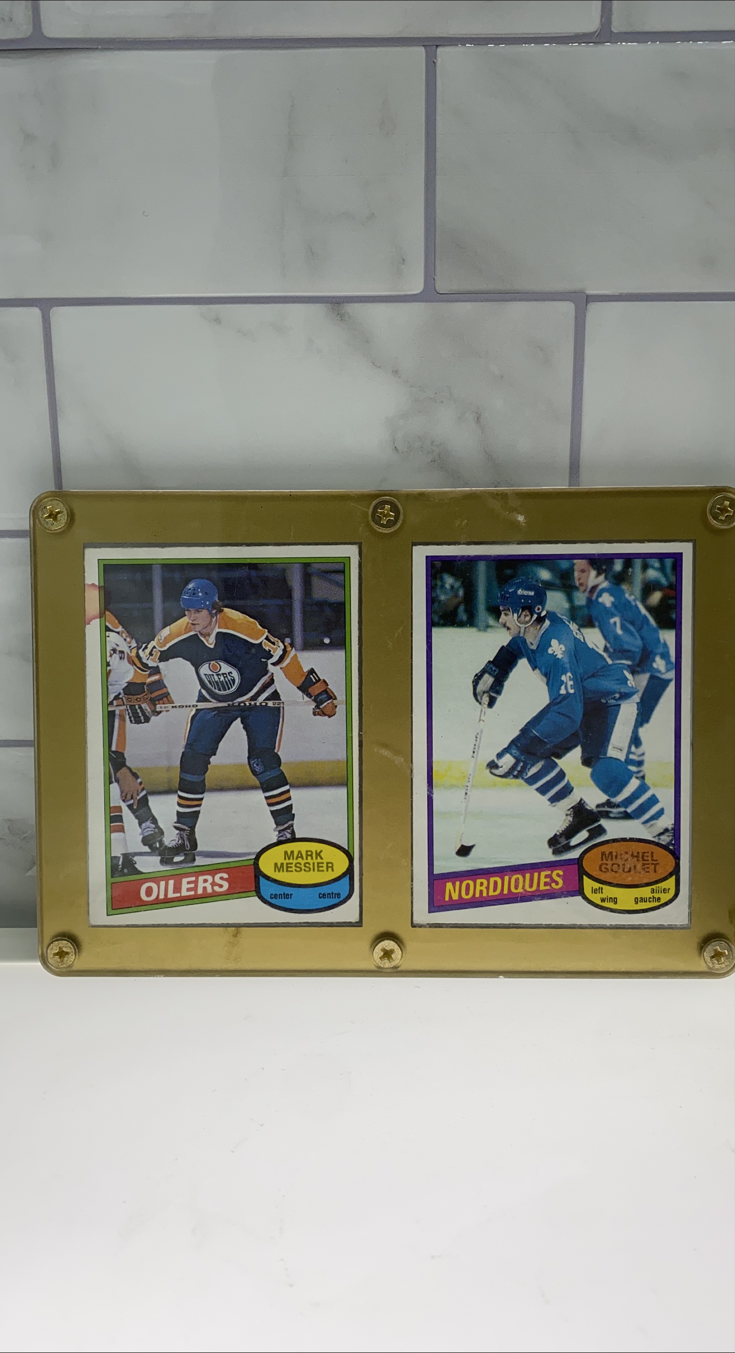 Vintage Hockey Card Display