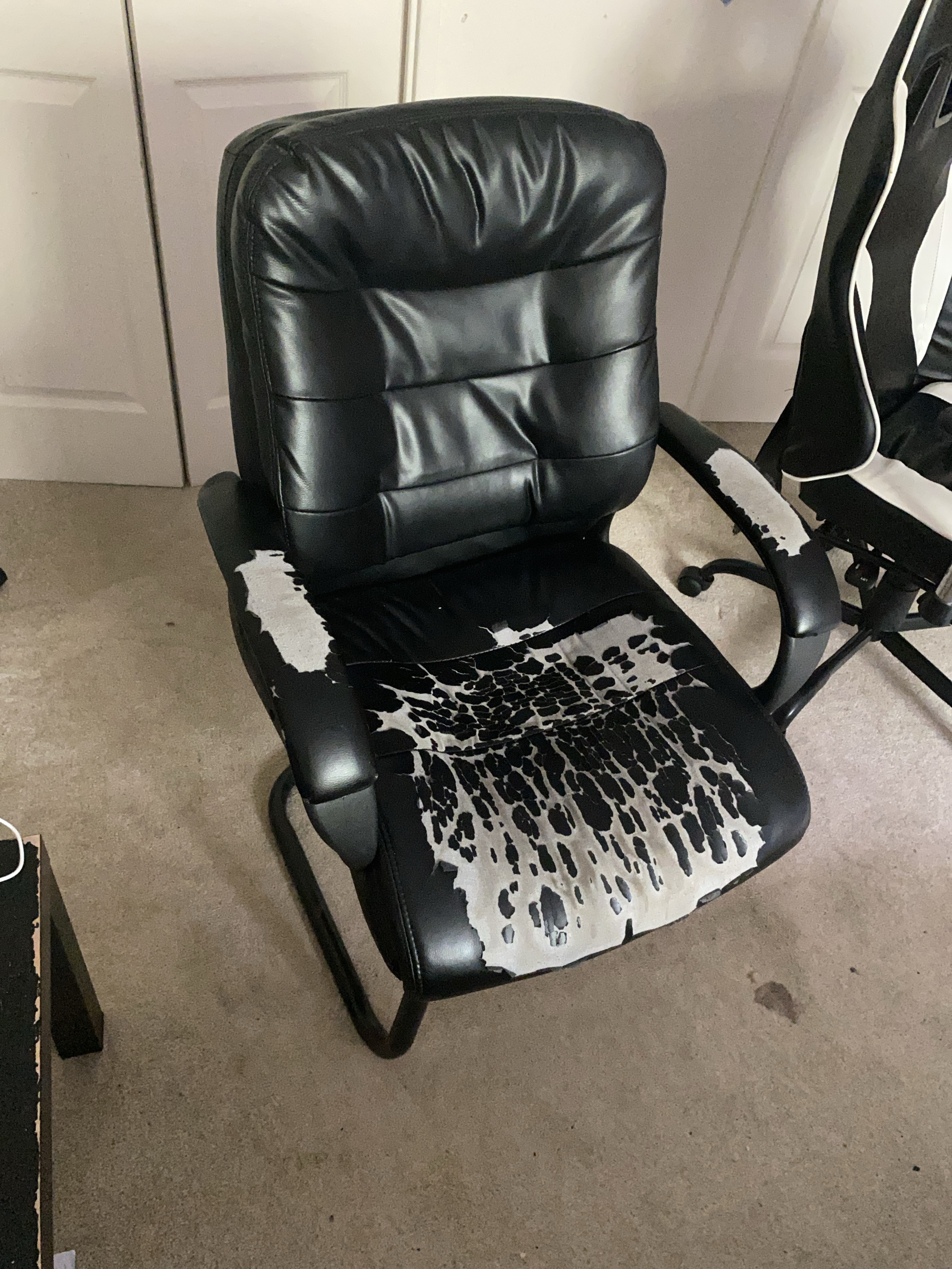 Black Office Chair - Worn Condition