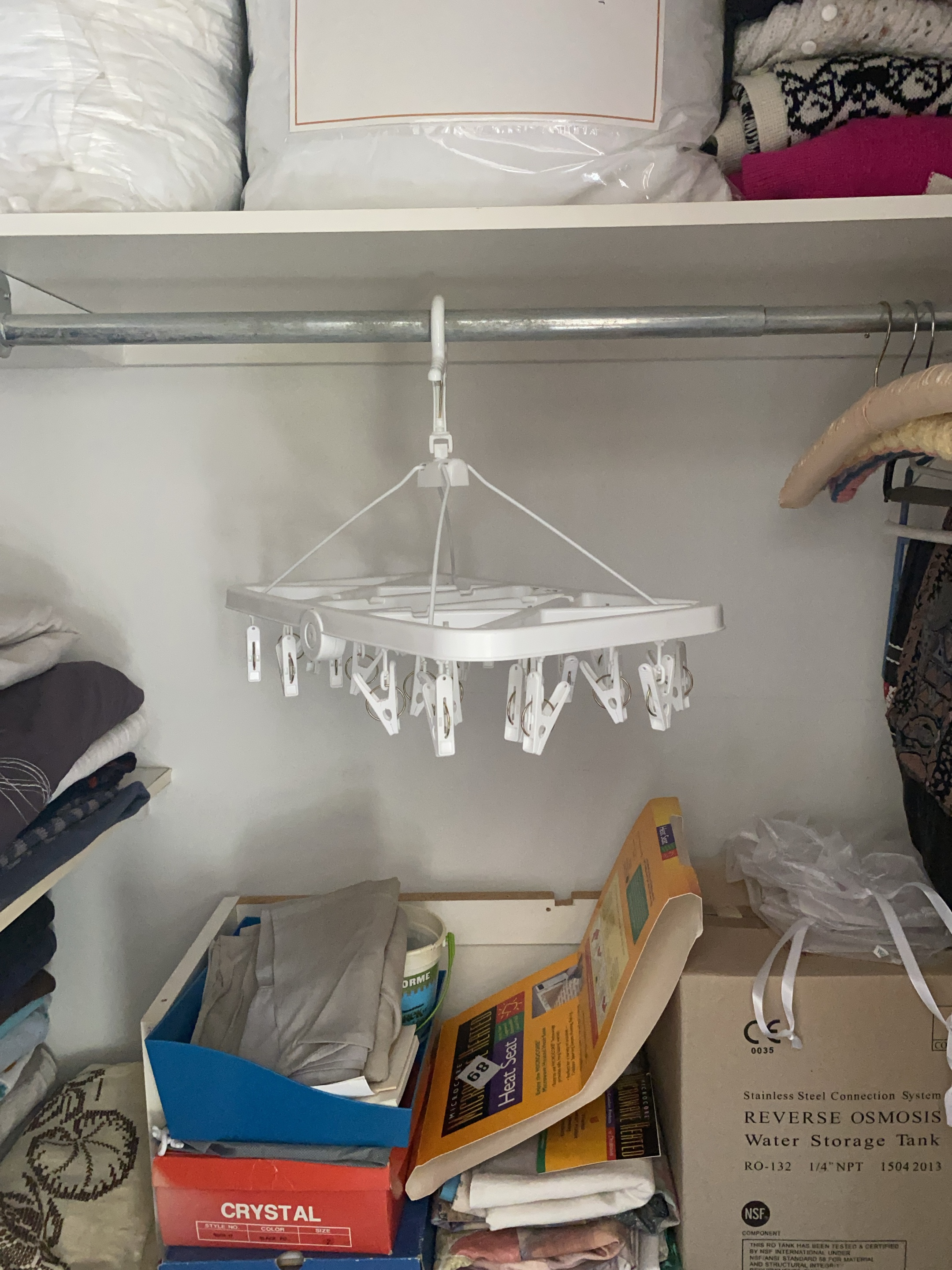 White Laundry Drying Rack 🧡 with Clips thumbnail