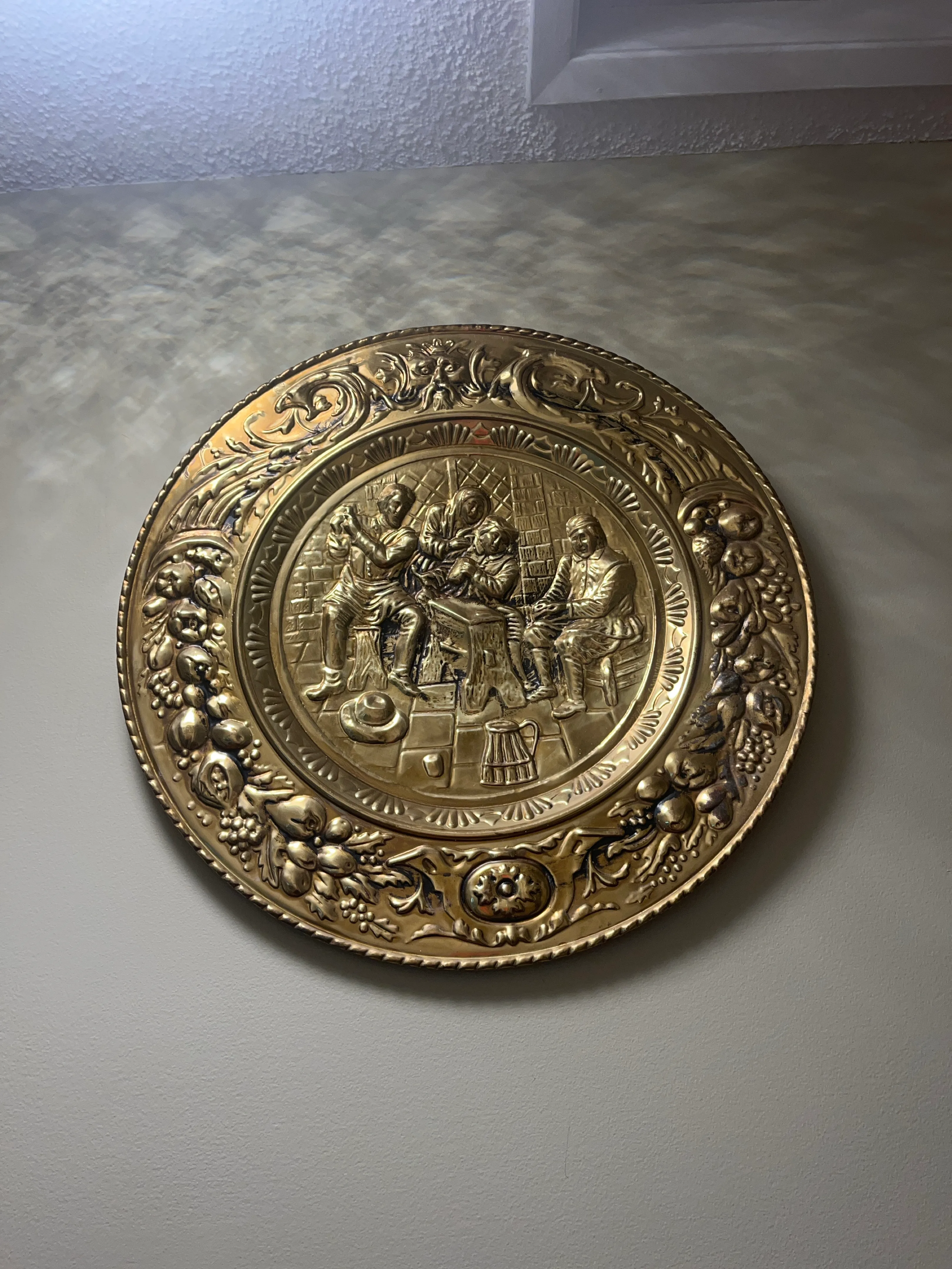 Vintage Brass Decorative Wall Plate