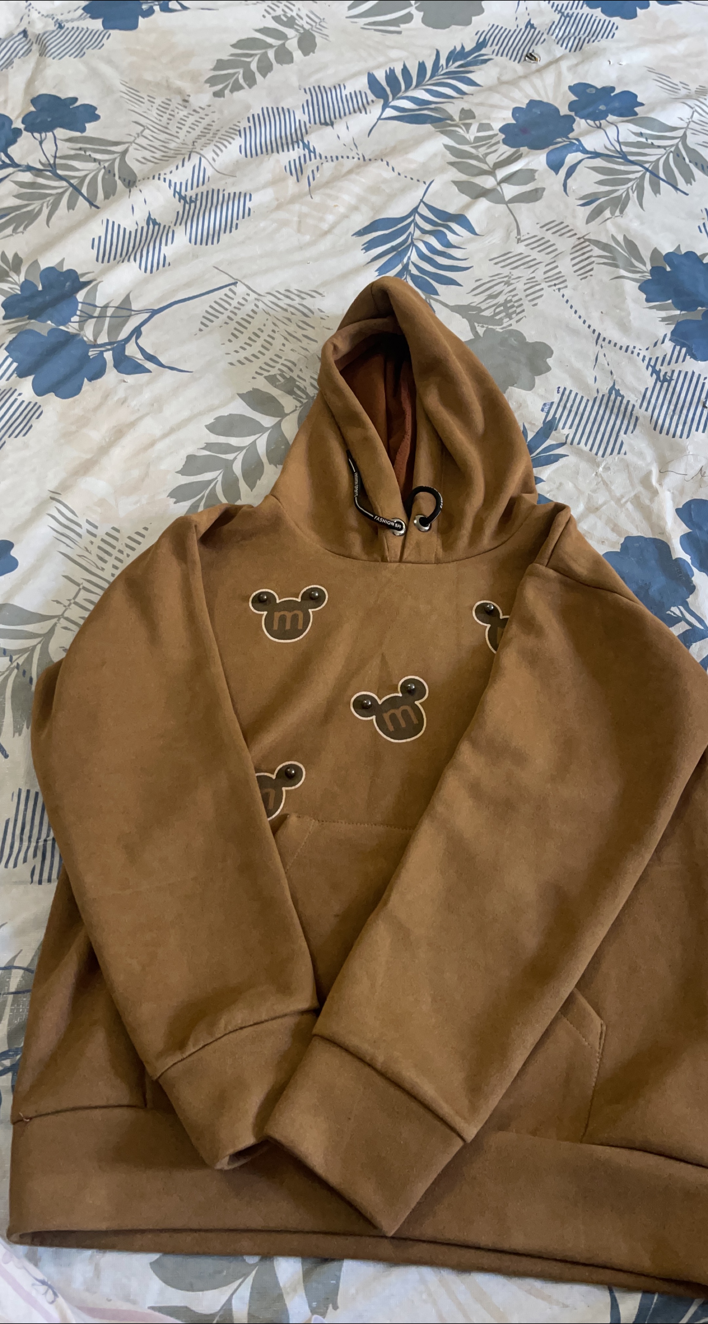 Brown Hooded Sweatshirt With Appliqués thumbnail