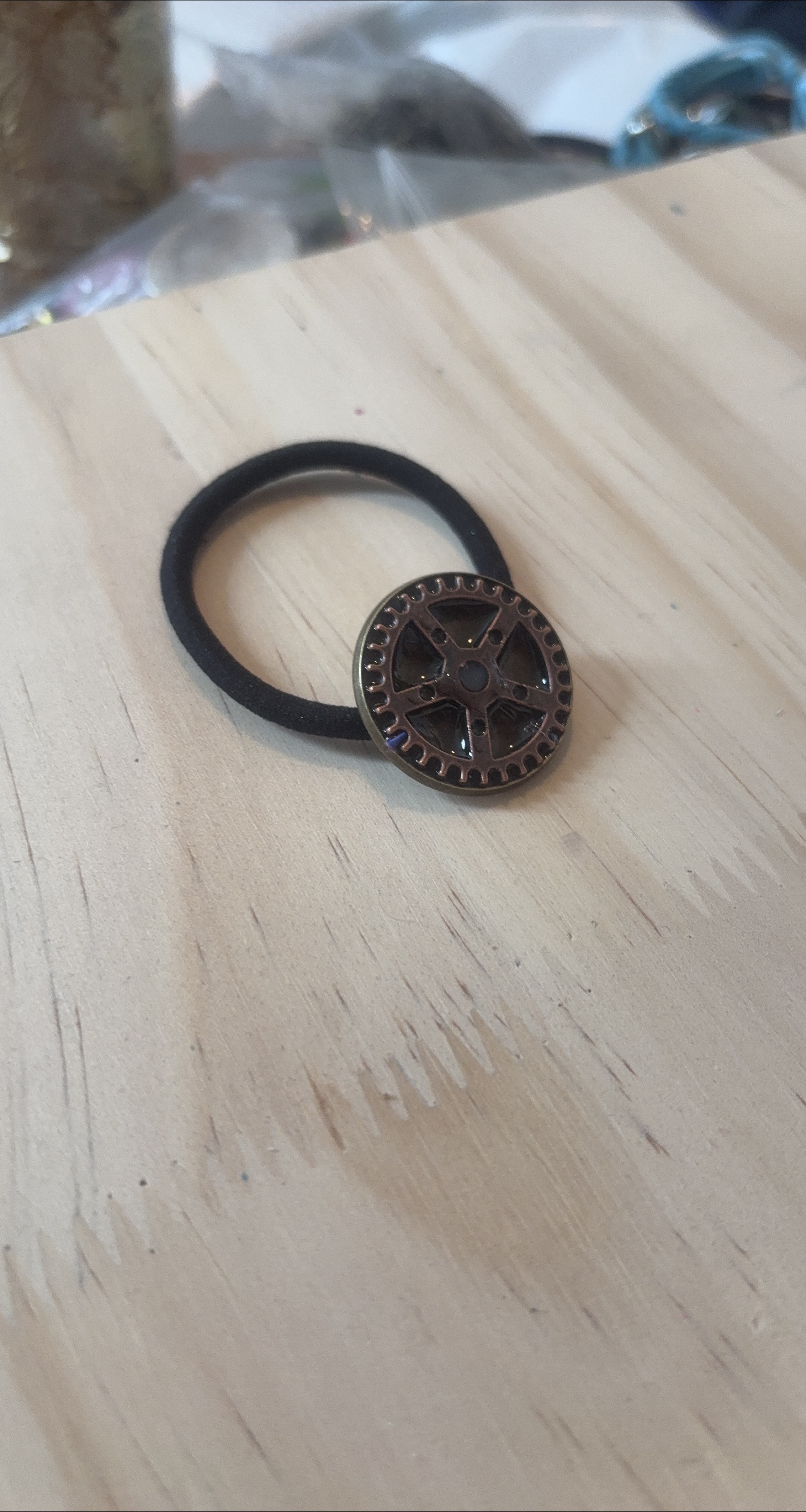 Hair Tie with Decorative Steampunk Piece thumbnail