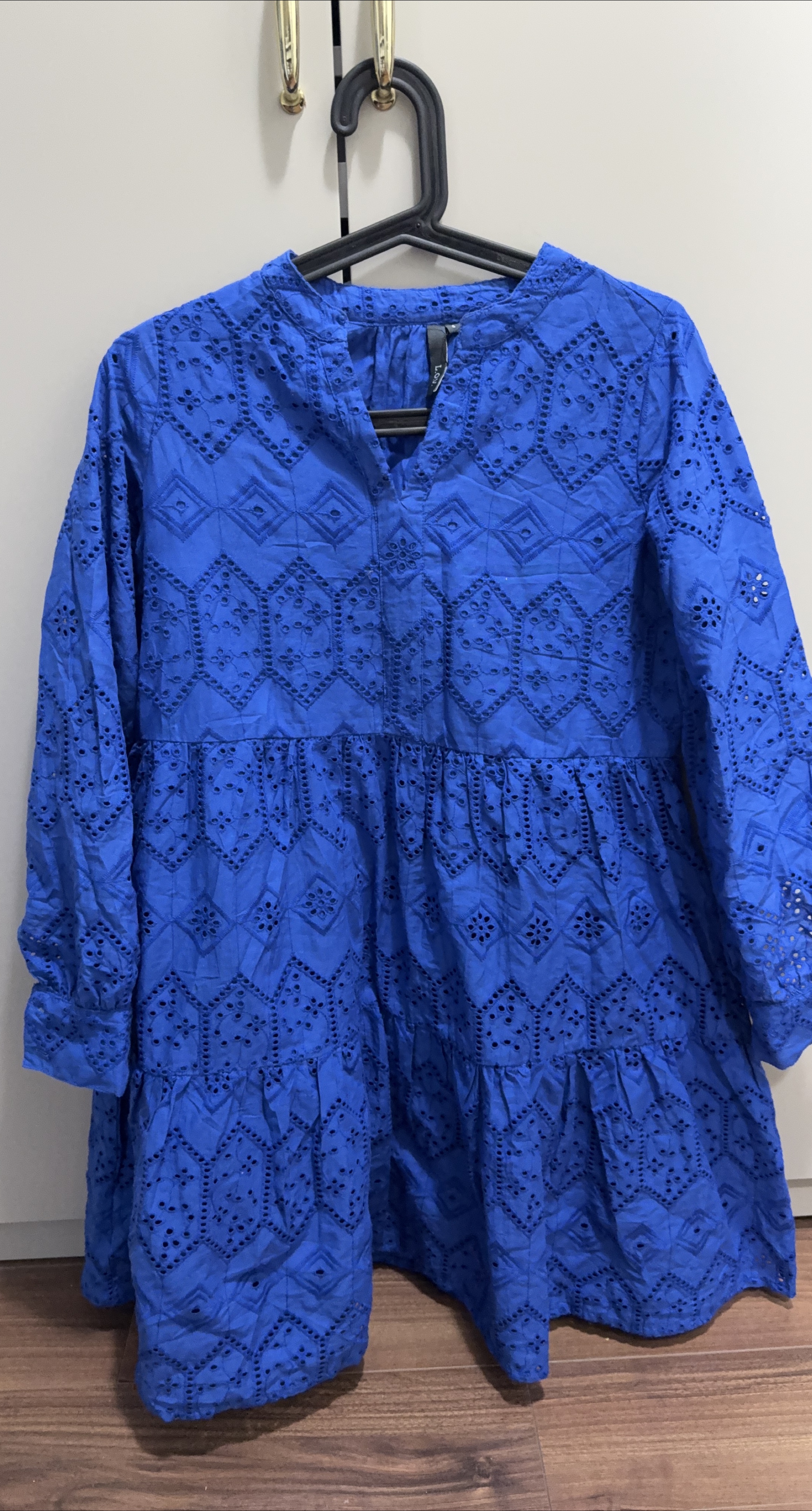 L.O.V.E. Blue Eyelet Dress