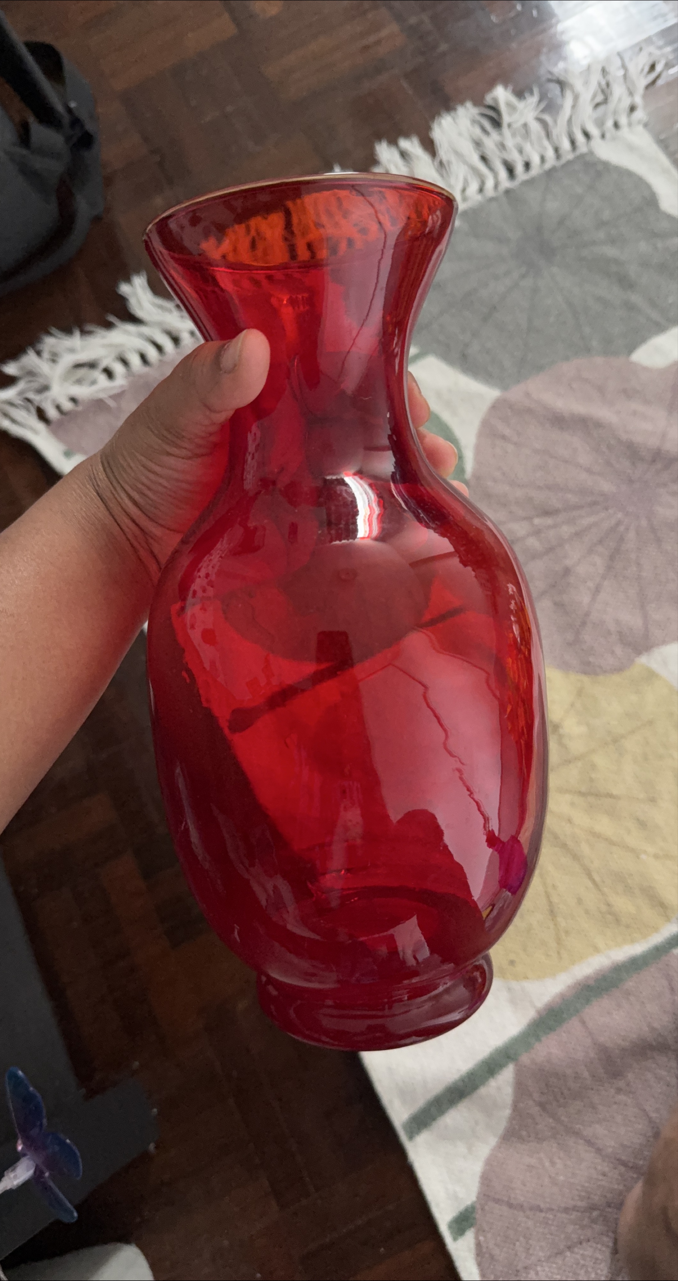 Red Glass Vase