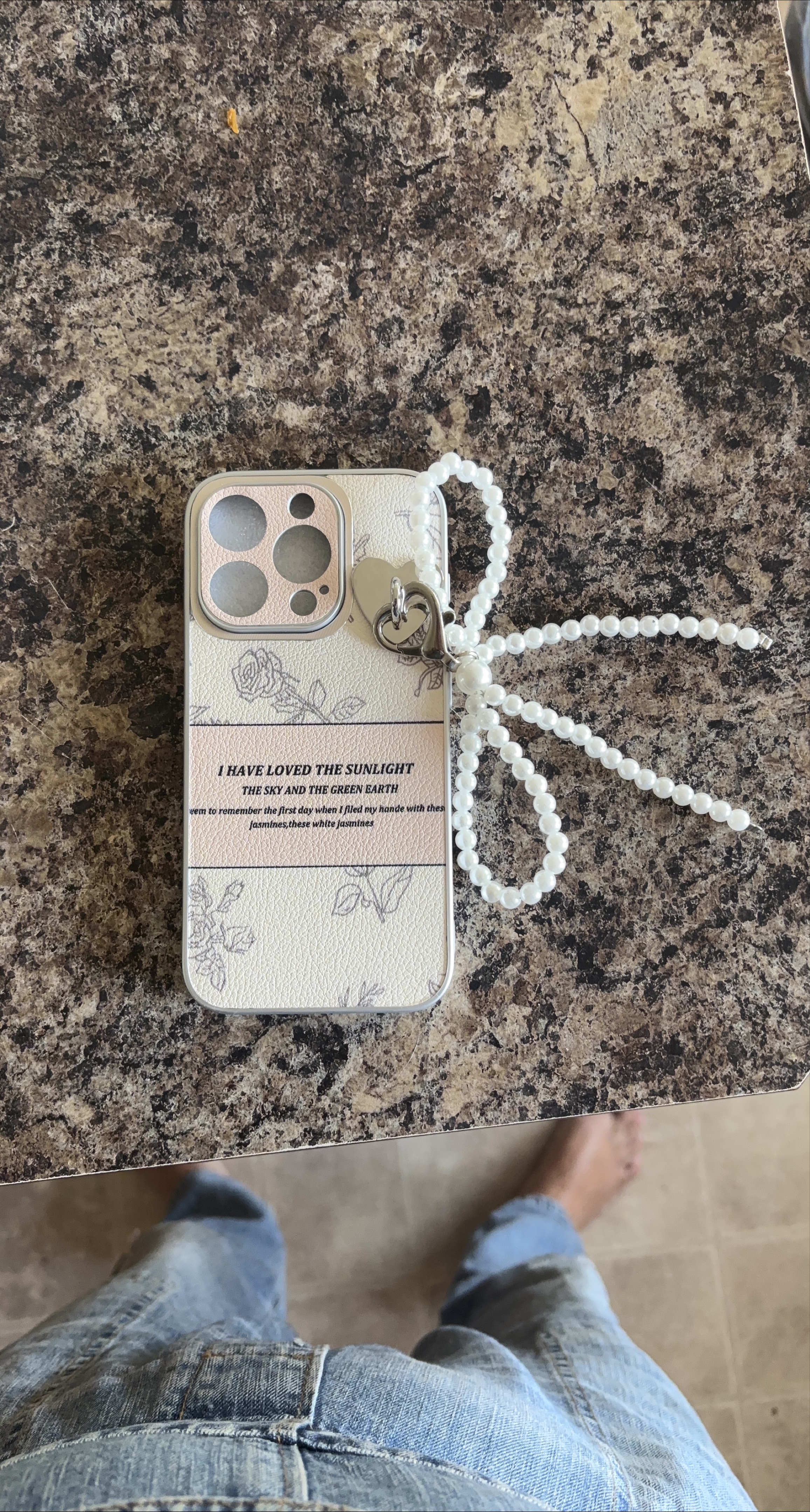 iPhone Case with Pearl Strap