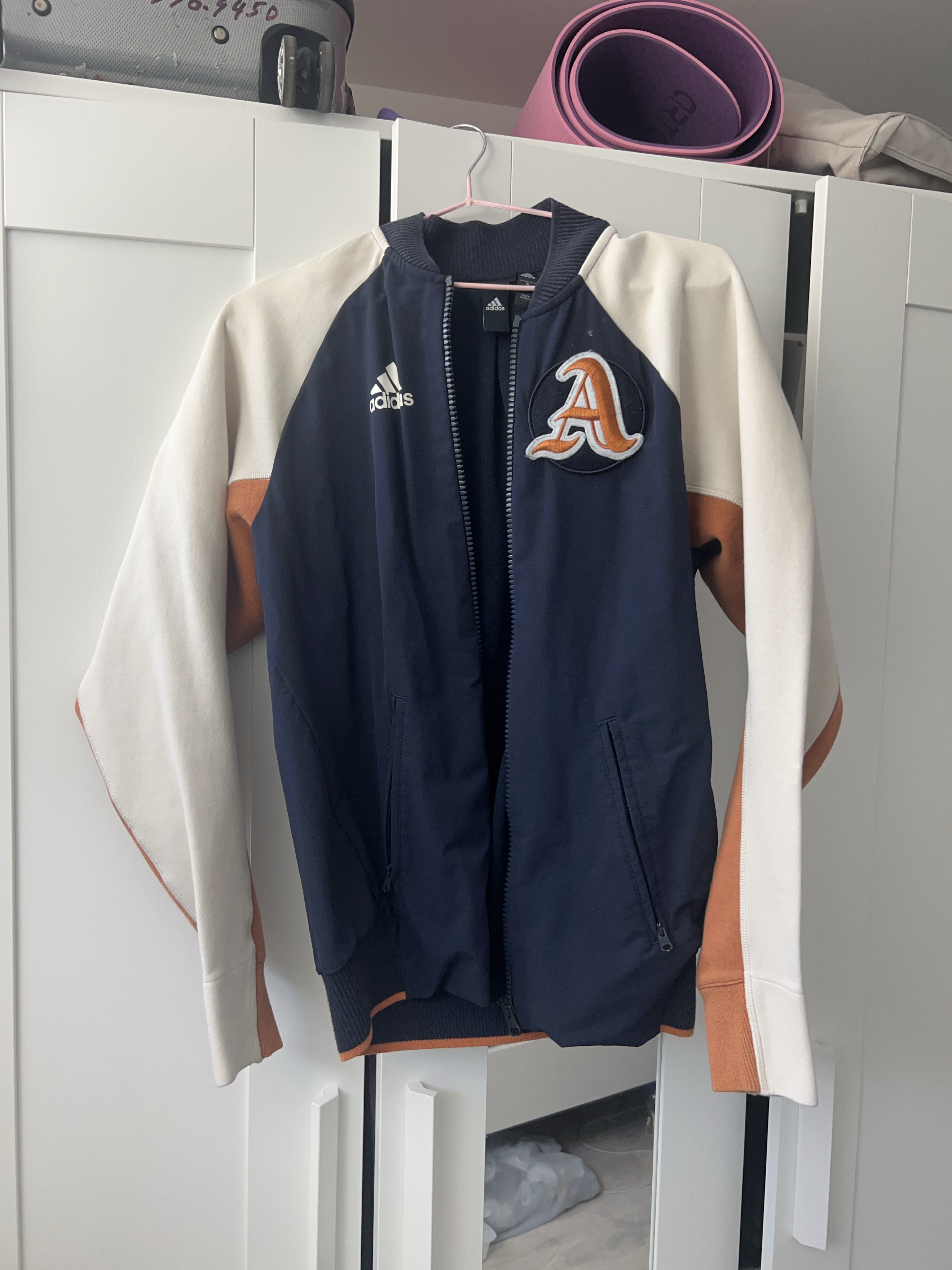 Adidas Blue Bomber Jacket thumbnail