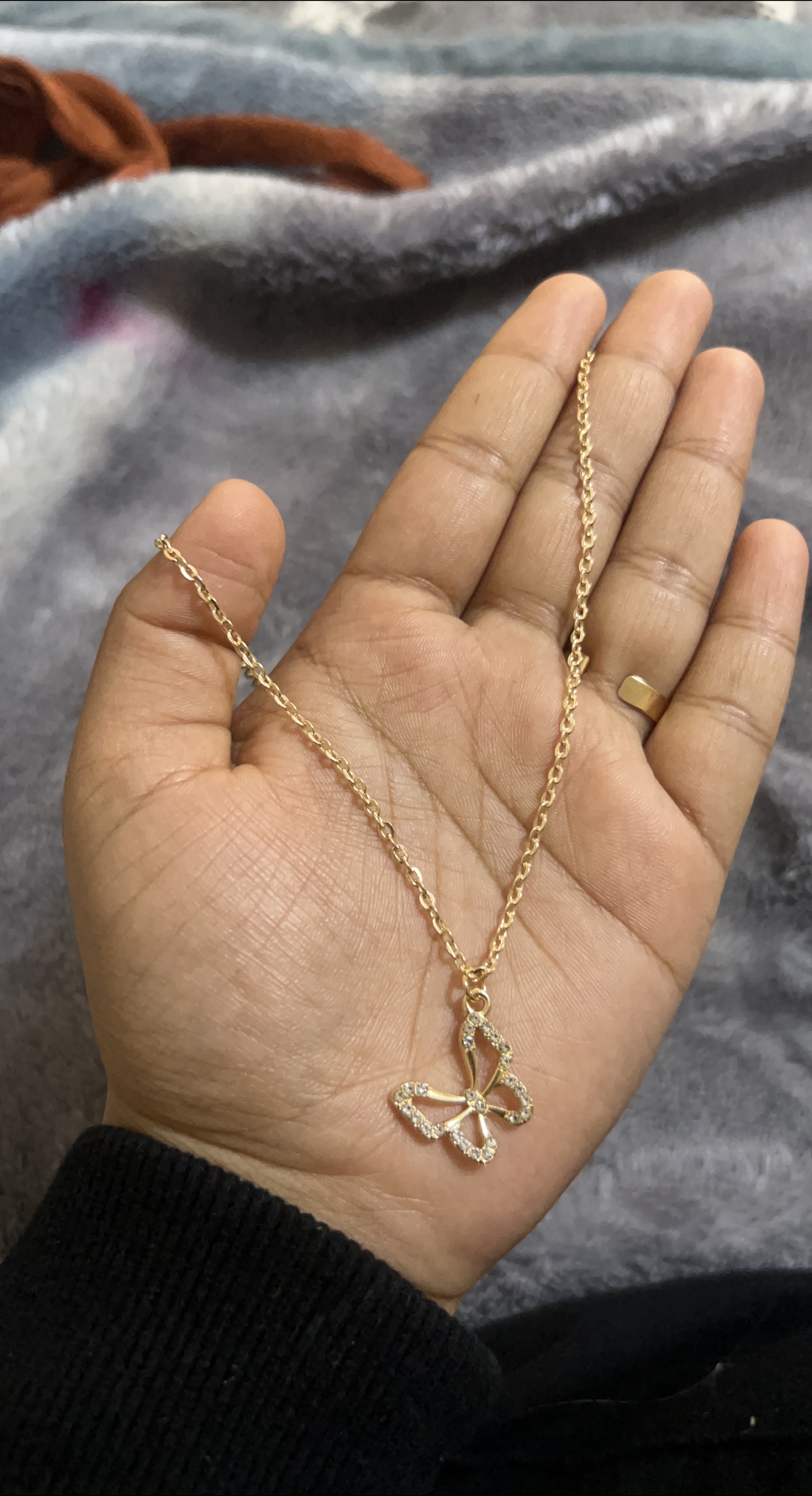 Gold Butterfly Necklace thumbnail