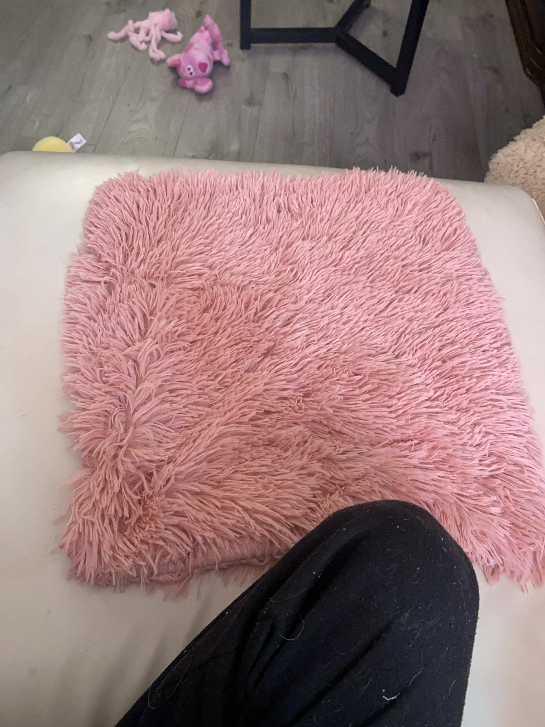 Pink Faux Fur Pillow cover thumbnail