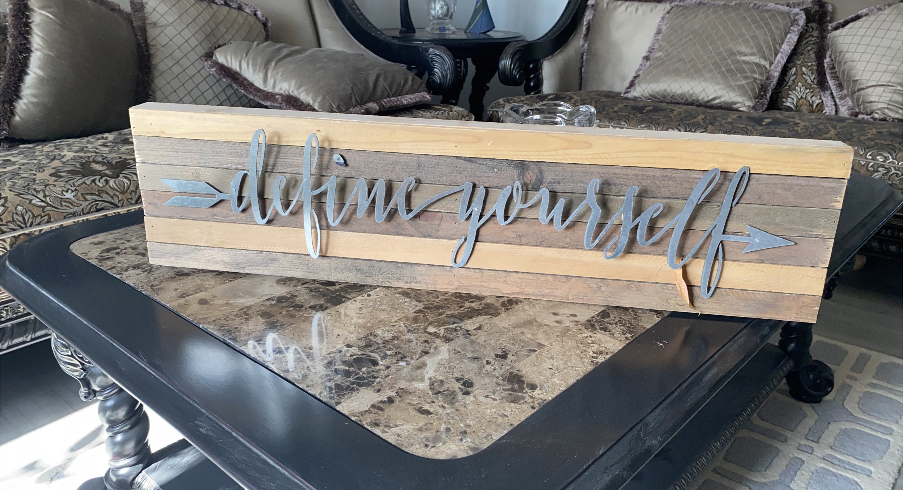 Wooden Define Yourself Wall Sign thumbnail