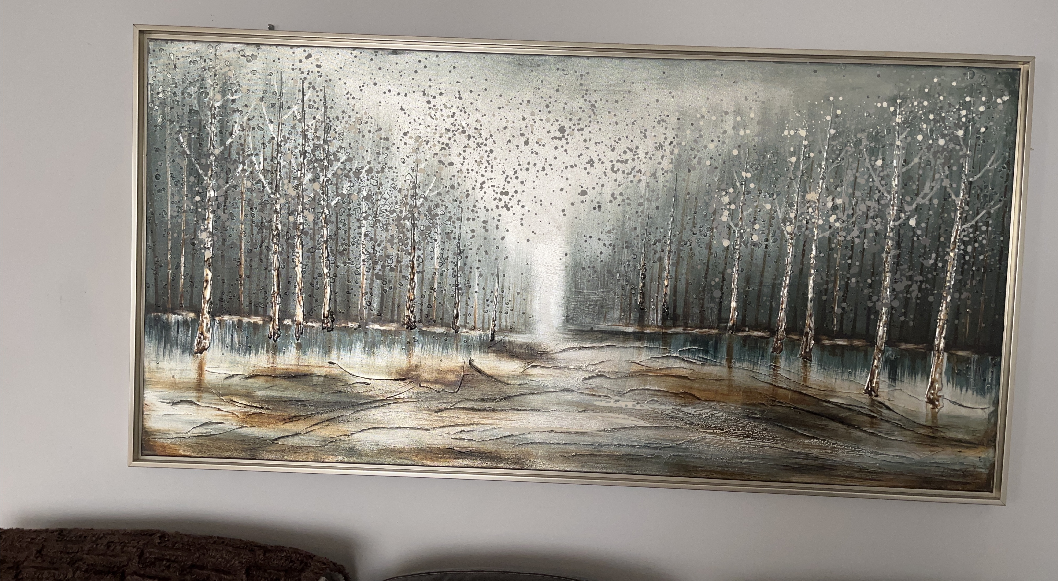 Forest Painting in Silver Frame thumbnail
