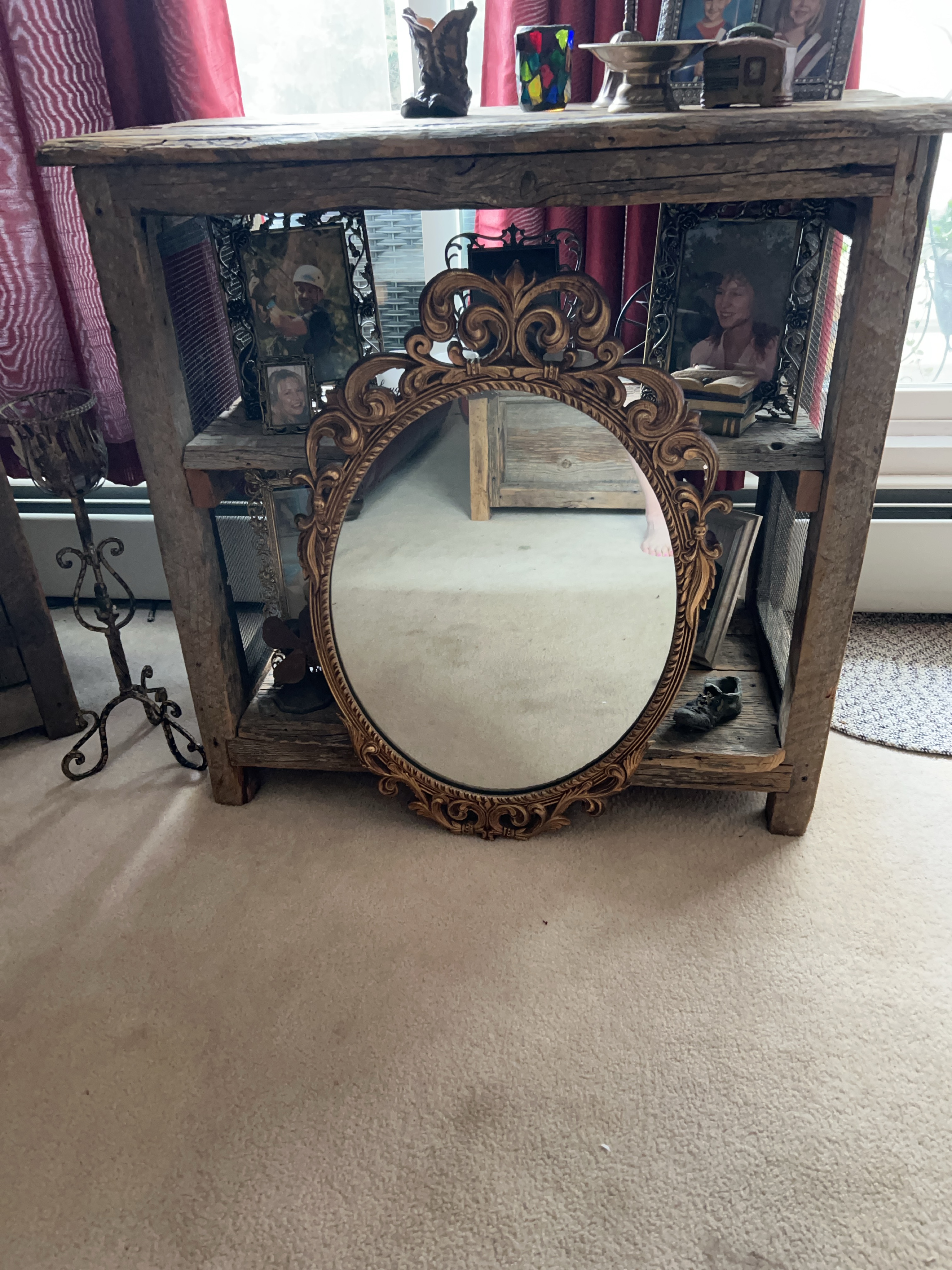 Vintage Ornate Gold Mirror thumbnail