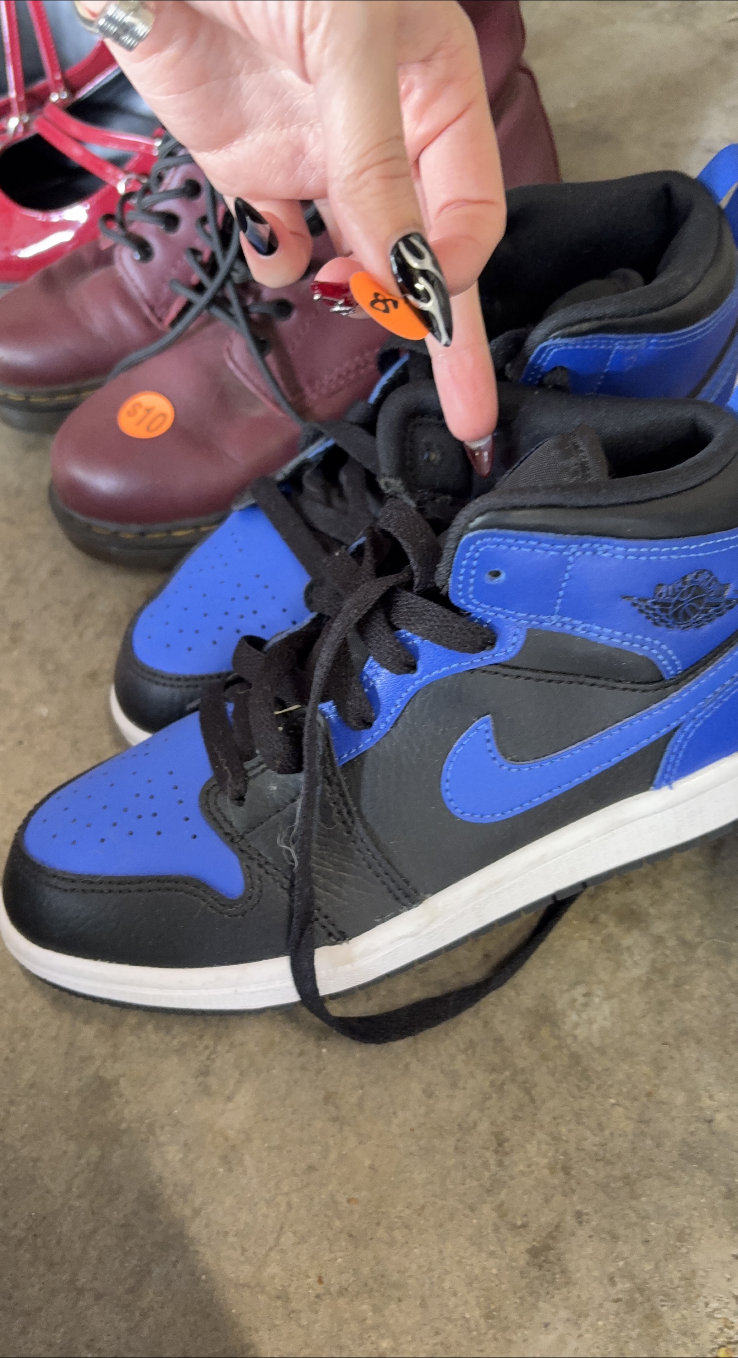 Blue and Black Air Jordan 1 Sneakers thumbnail