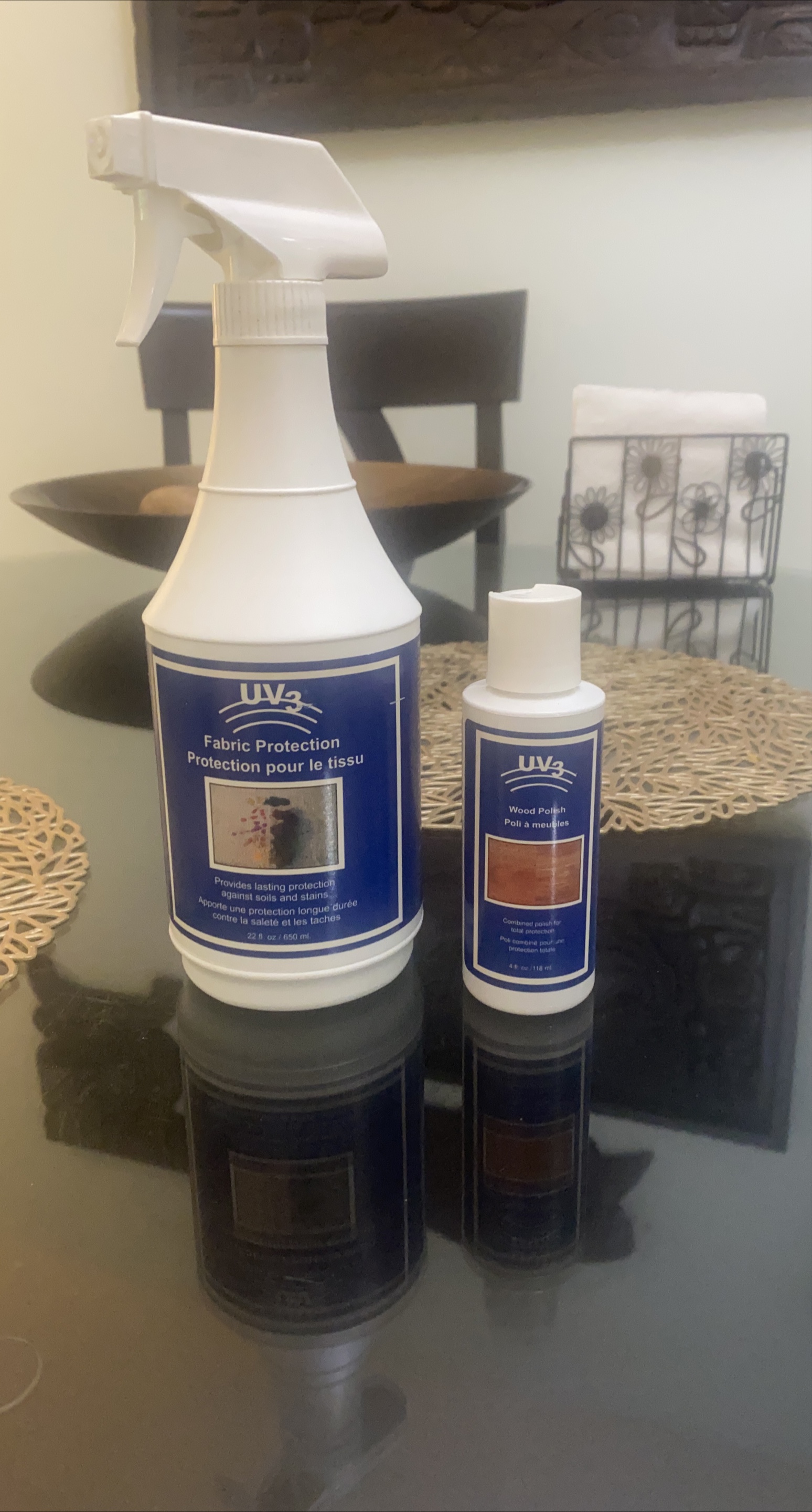 UV3 Fabric Protection and Wood Polish Set
